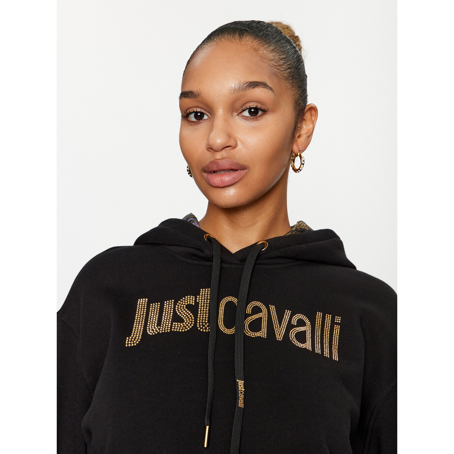 Just Cavalli Bluză 75PAI309 Negru Regular Fit - Pled.ro