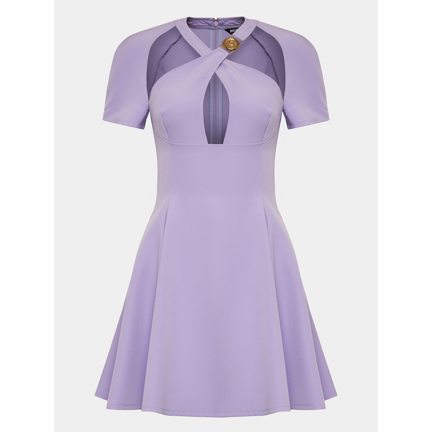 Just Cavalli Rochie cocktail 74PBO904 Violet Slim Fit - Pled.ro