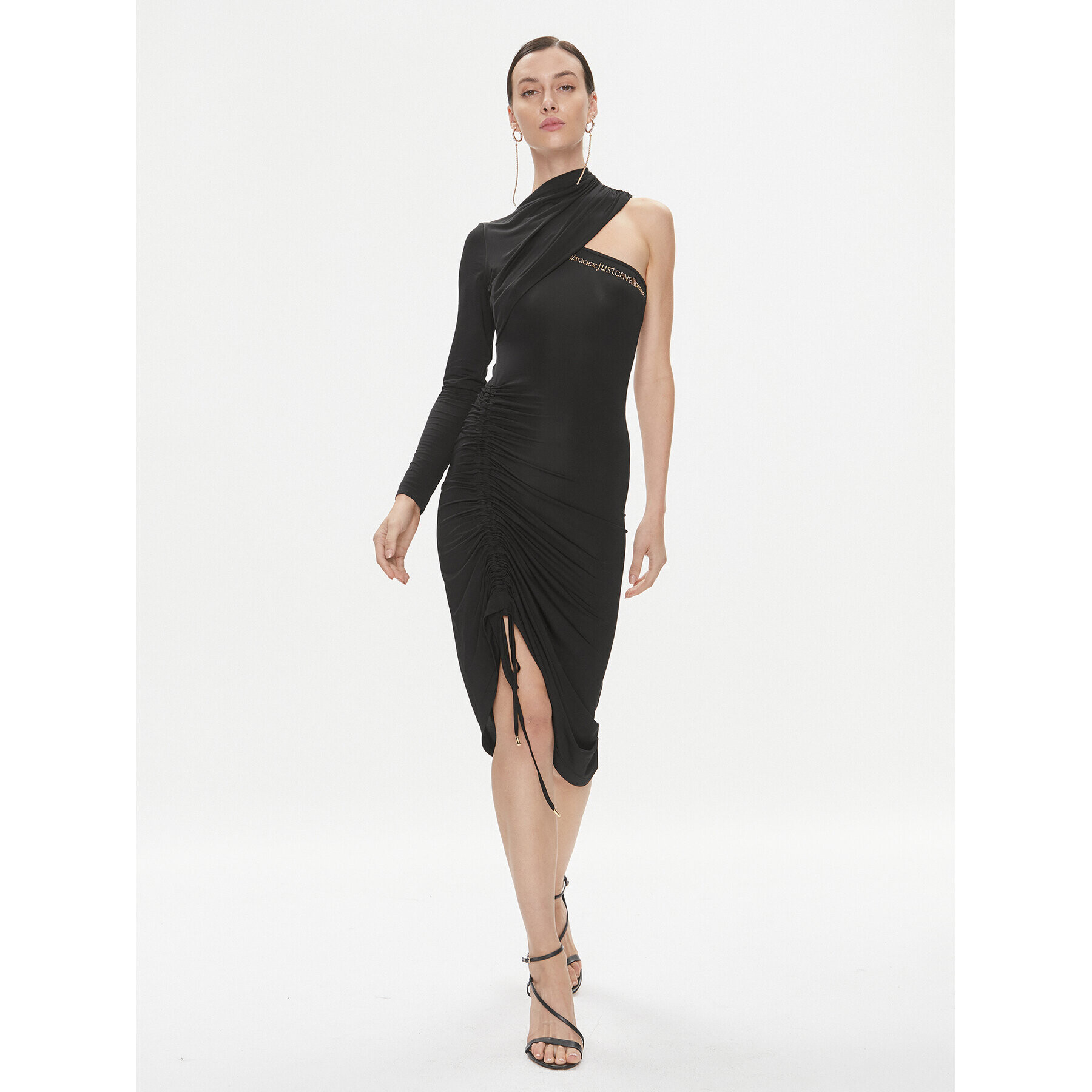 Just Cavalli Rochie cocktail 75PAO9A7 Negru Slim Fit - Pled.ro