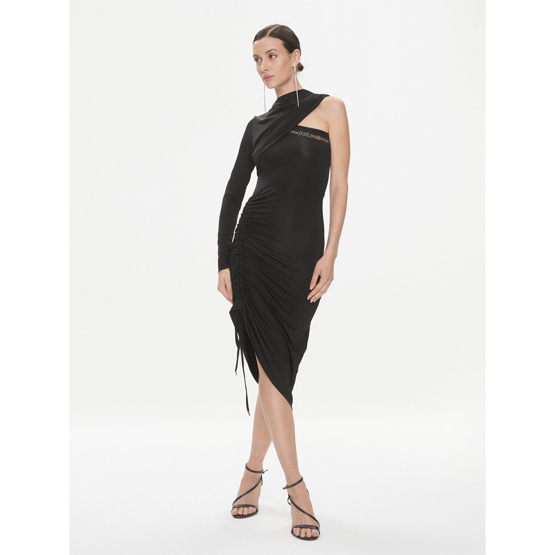 Just Cavalli Rochie cocktail 75PAO9A7 Negru Slim Fit - Pled.ro