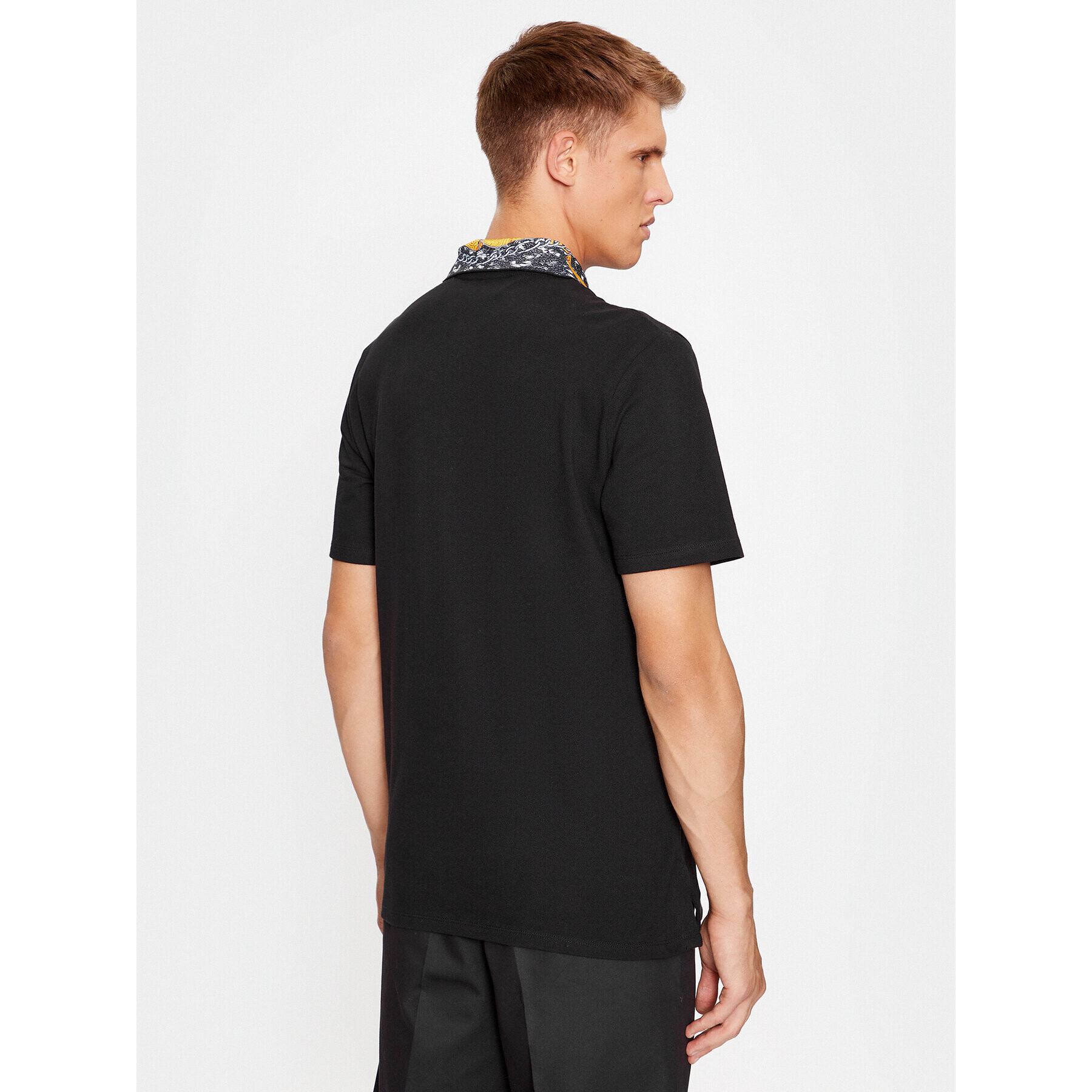 Just Cavalli Tricou polo 75OAGT04 Negru Regular Fit - Pled.ro