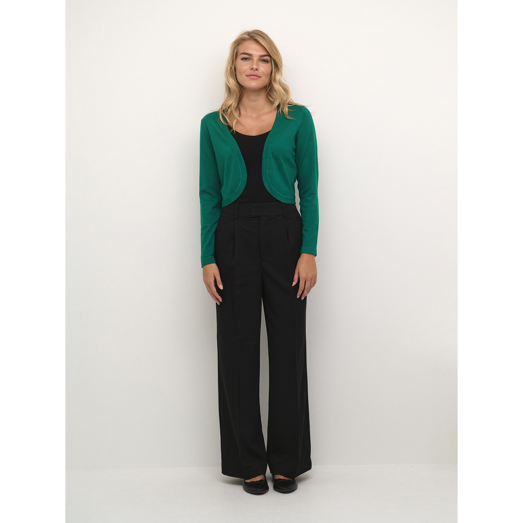 Kaffe Bolero Astrid Roll 500020 Verde Regular Fit - Pled.ro