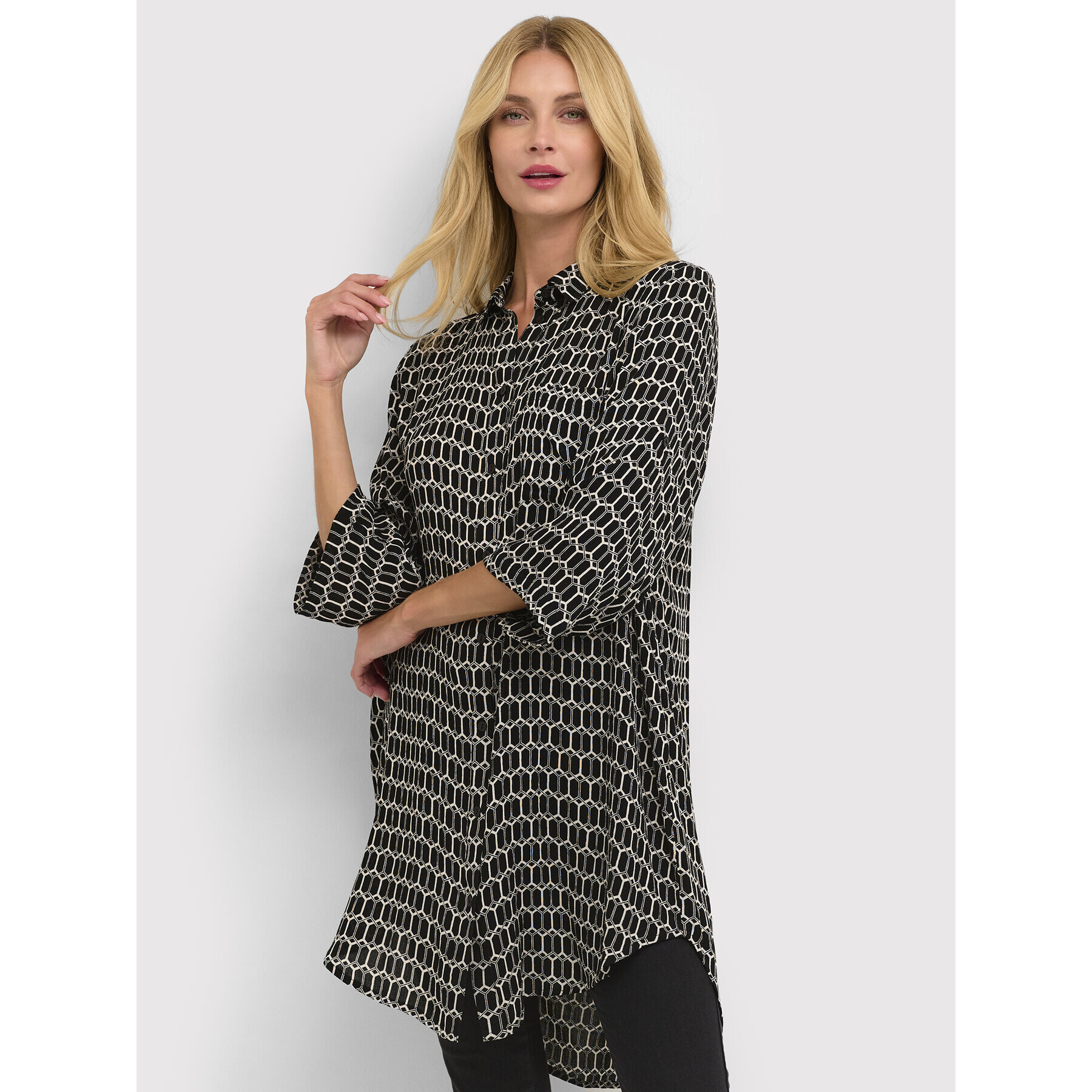 Kaffe Cămașă Hildur Amber 10506745 Negru Loose Fit - Pled.ro