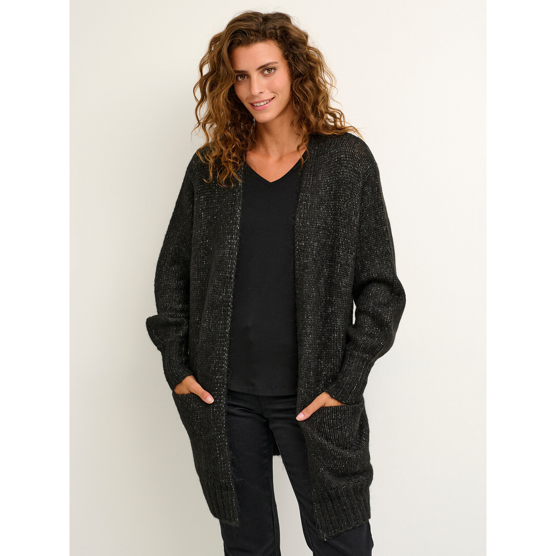 Kaffe Cardigan Alioma 10505567 Negru Regular Fit - Pled.ro