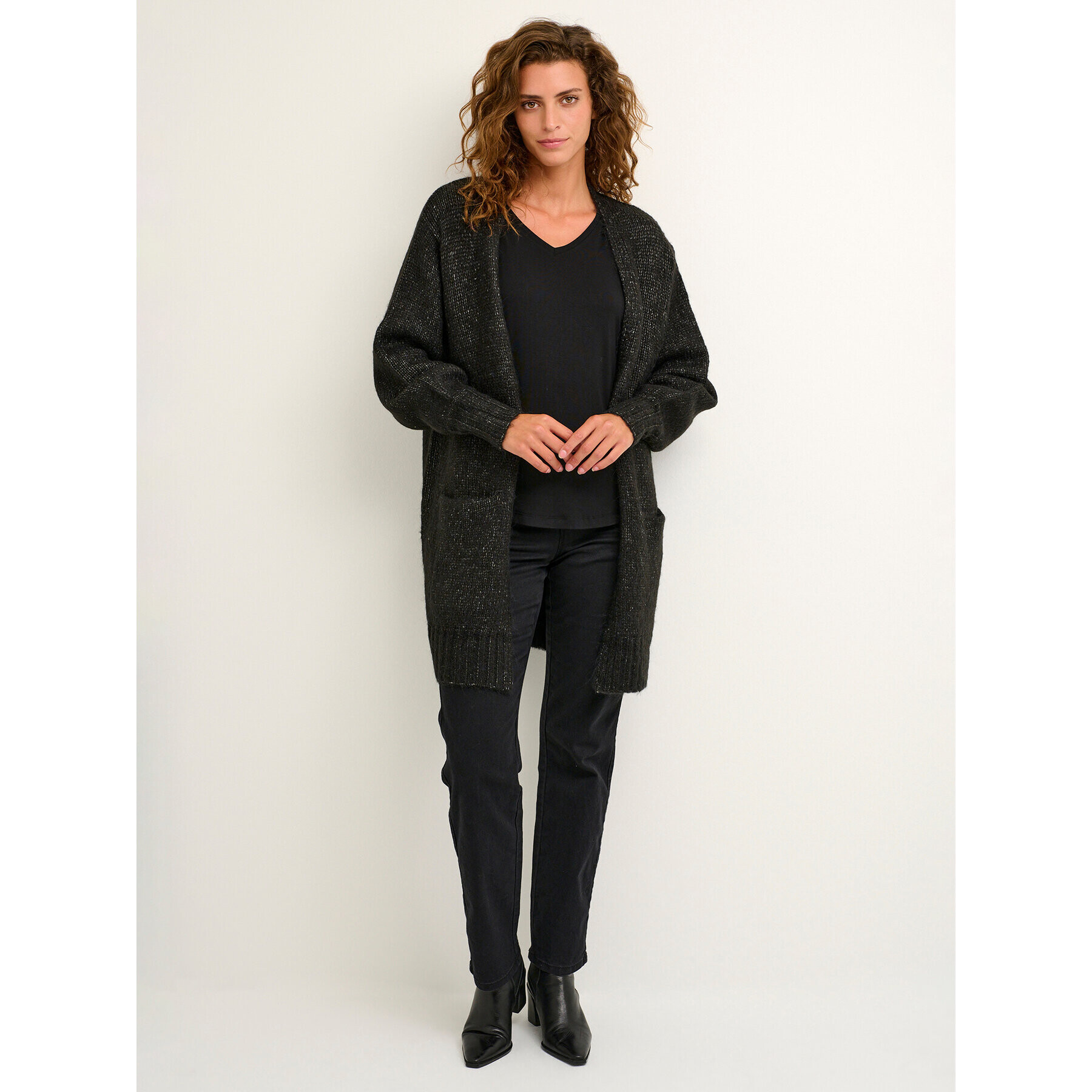 Kaffe Cardigan Alioma 10505567 Negru Regular Fit - Pled.ro