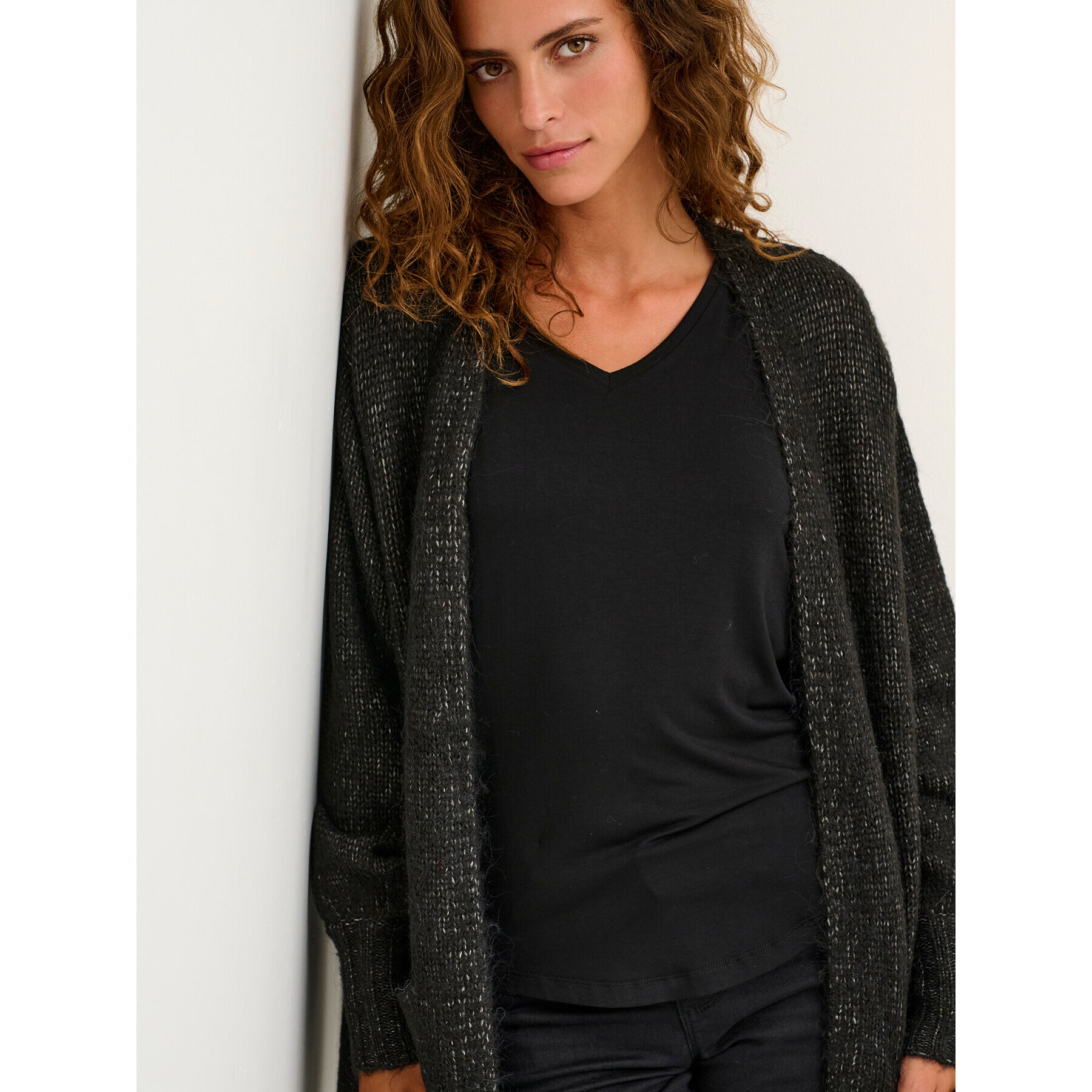 Kaffe Cardigan Alioma 10505567 Negru Regular Fit - Pled.ro