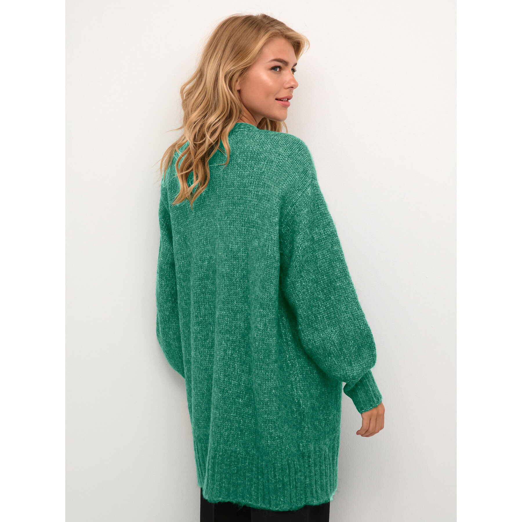 Kaffe Cardigan Kaalioma 10505567 Verde Loose Fit - Pled.ro