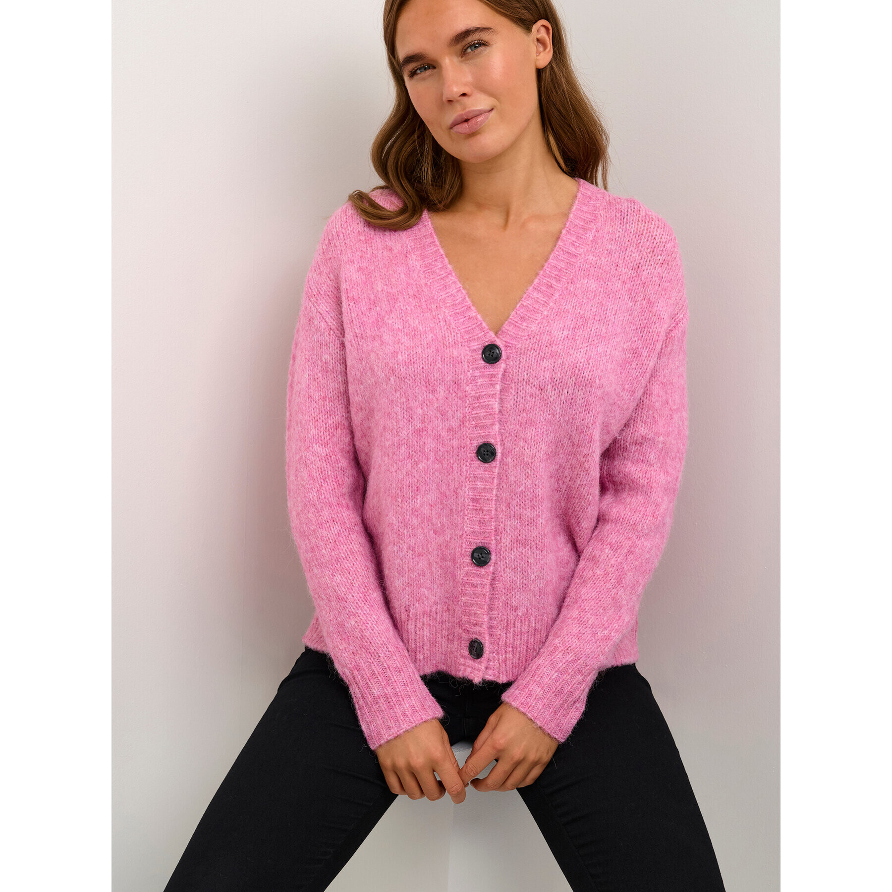 Kaffe Cardigan Zaroline 10507116 Roz Boxy Fit - Pled.ro