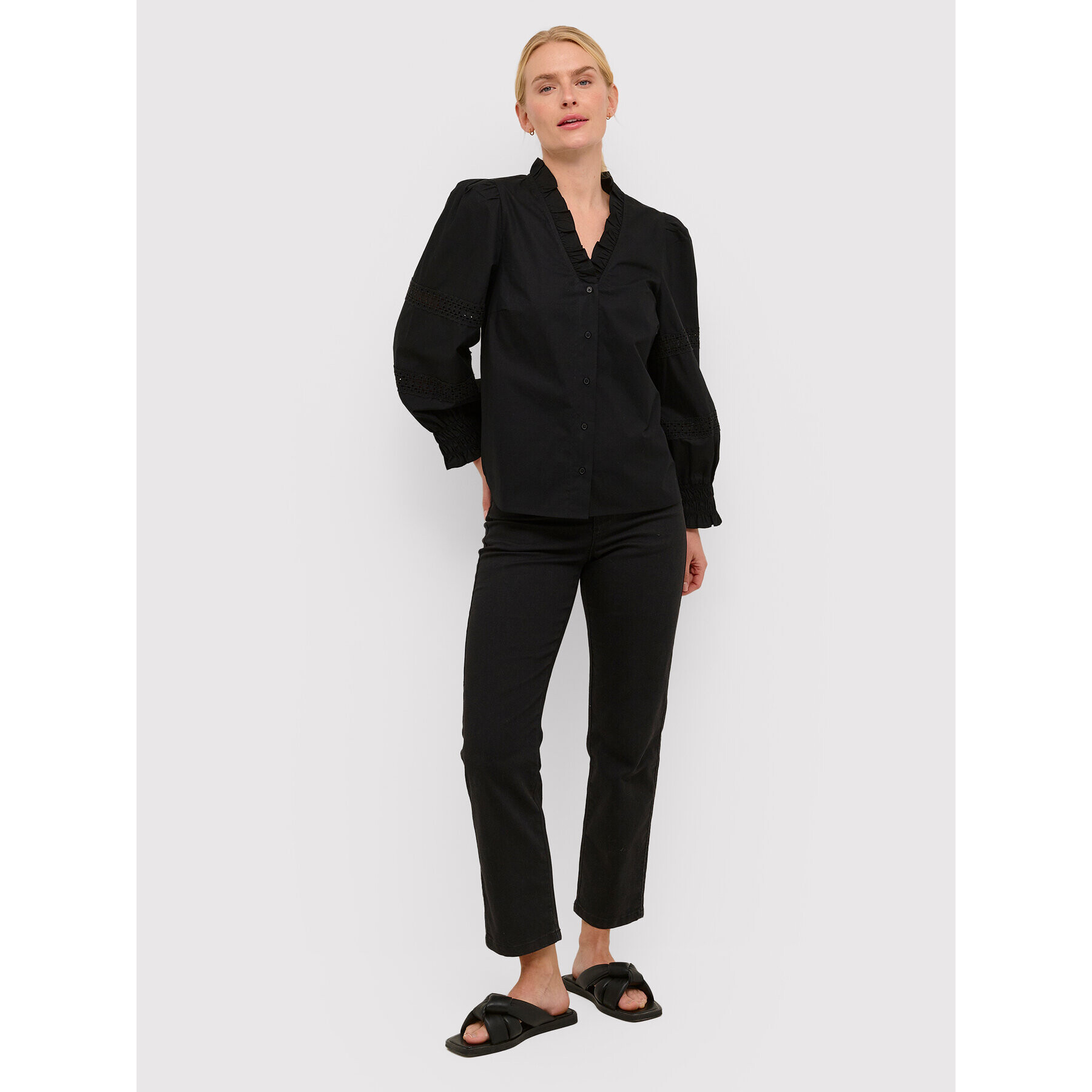 Kaffe Cămașă Liannah 10506673 Negru Regular Fit - Pled.ro