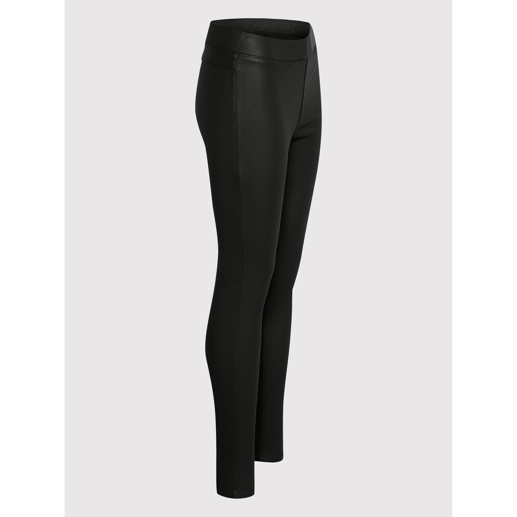 Kaffe Pantaloni din imitație de piele Ada Coated 10501626 Negru Slim Fit - Pled.ro