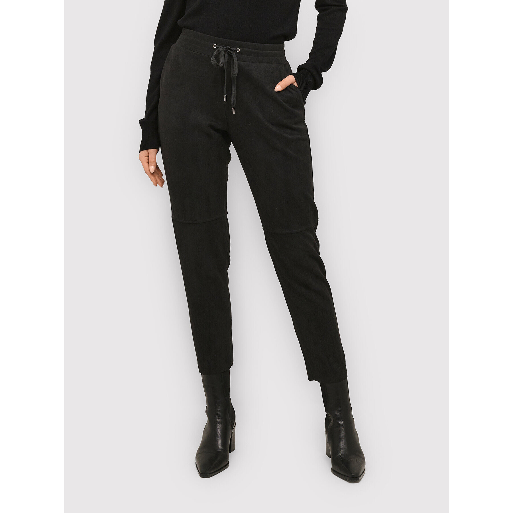 Kaffe Pantaloni din material Doria 10505836 Negru Regular Fit - Pled.ro