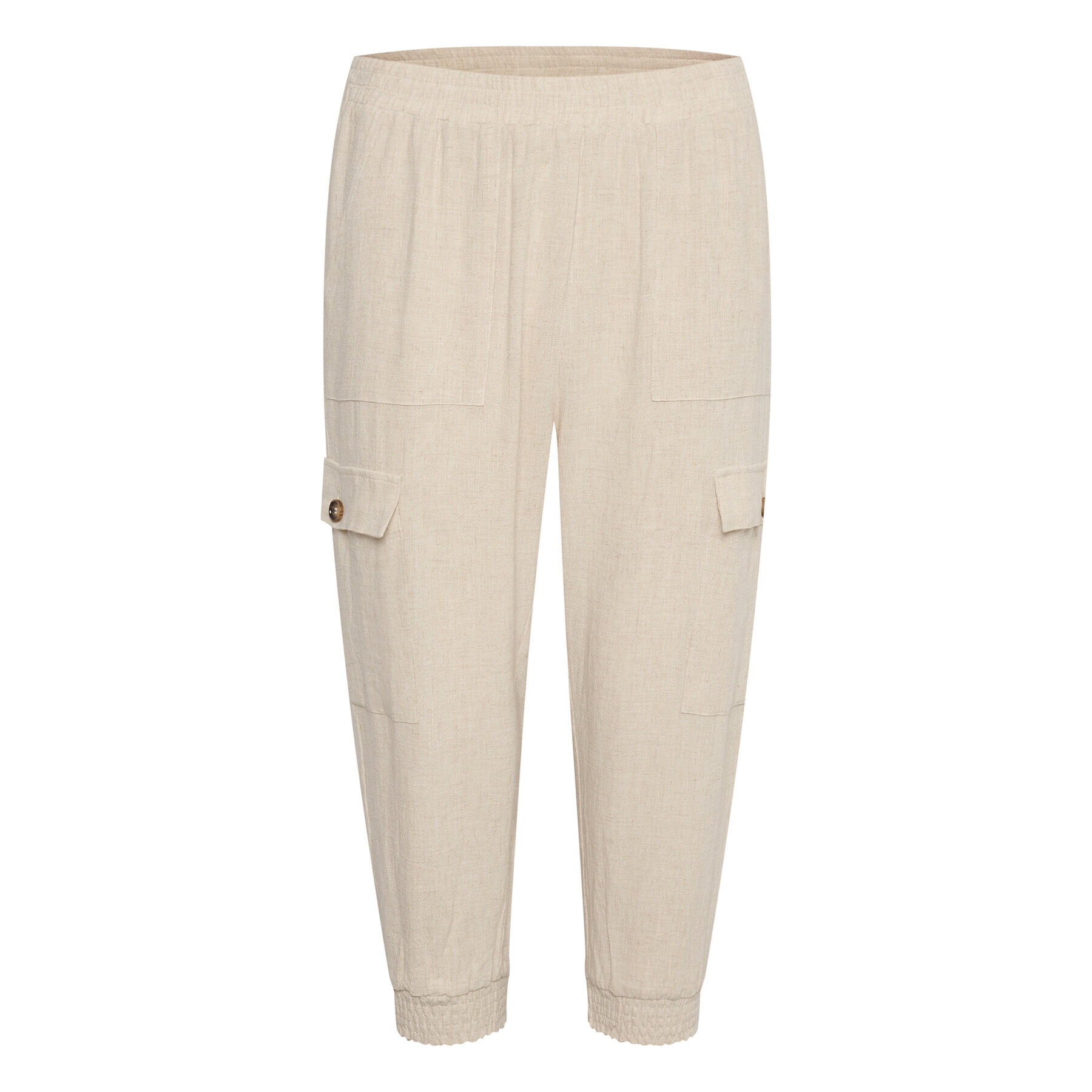 Kaffe Pantaloni din material Liny 10505458 Bej Relaxed Fit - Pled.ro