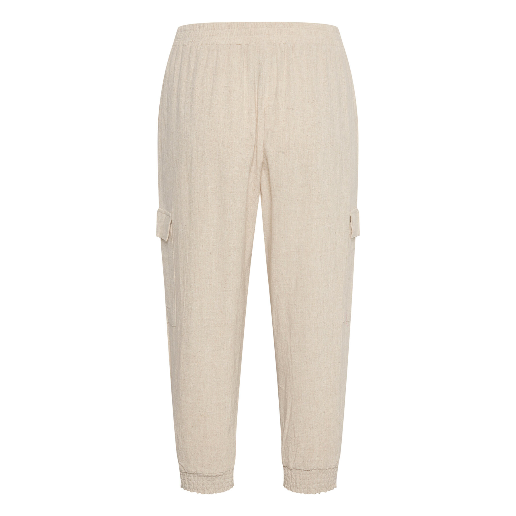 Kaffe Pantaloni din material Liny 10505458 Bej Relaxed Fit - Pled.ro