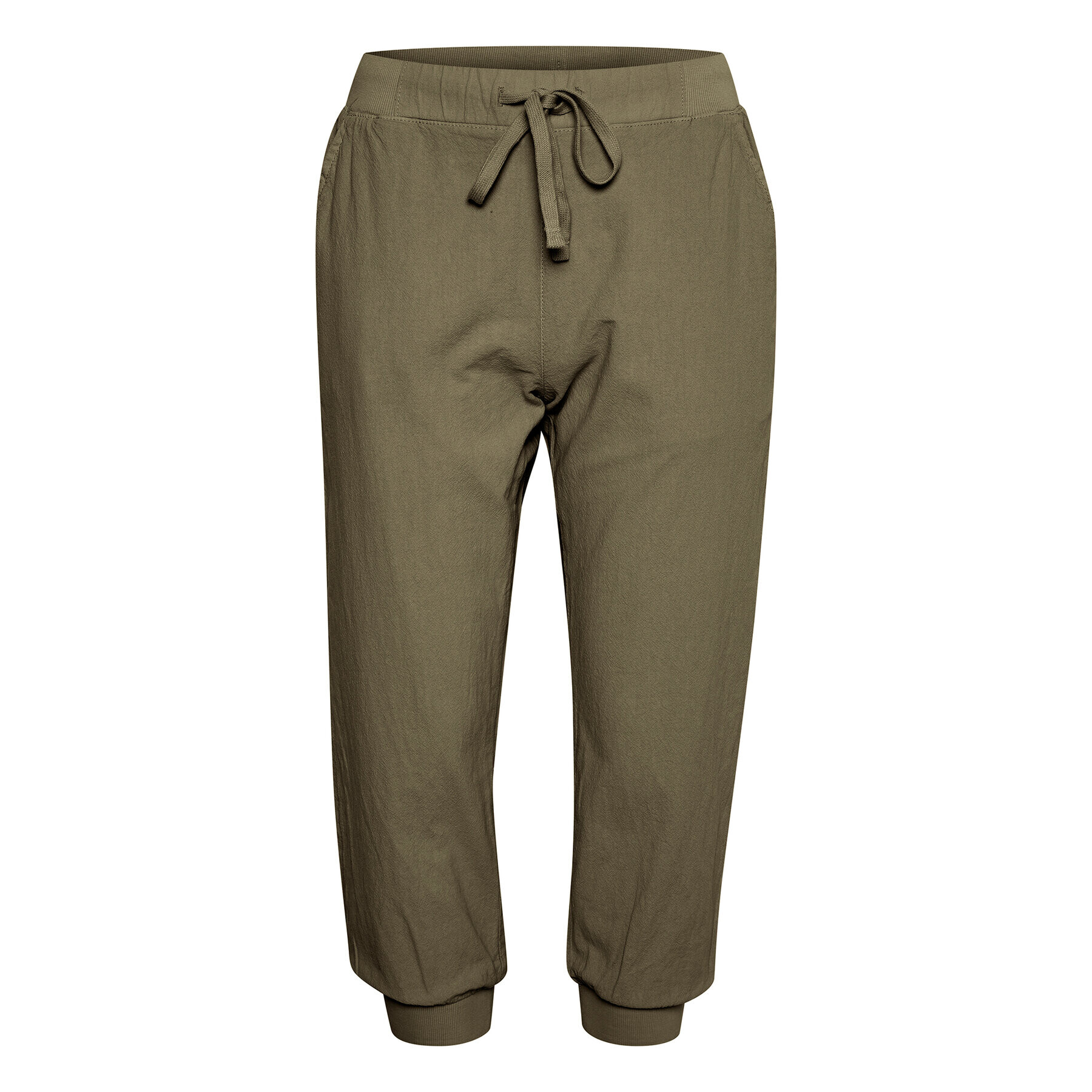 Kaffe Pantaloni din material Naya 10502803 Verde Regular Fit - Pled.ro