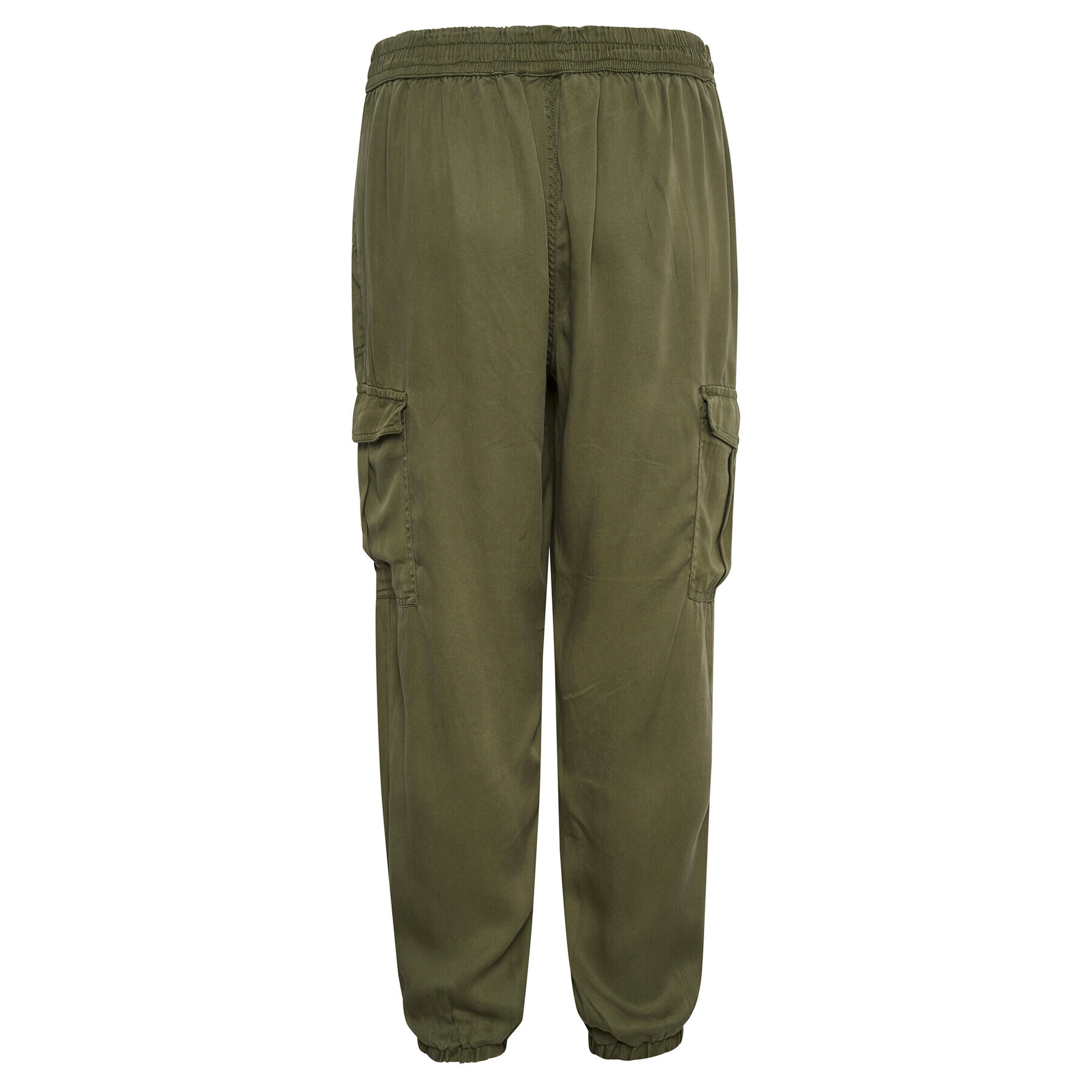 Kaffe Pantaloni din material Zilia 10507507 Verde Relaxed Fit - Pled.ro