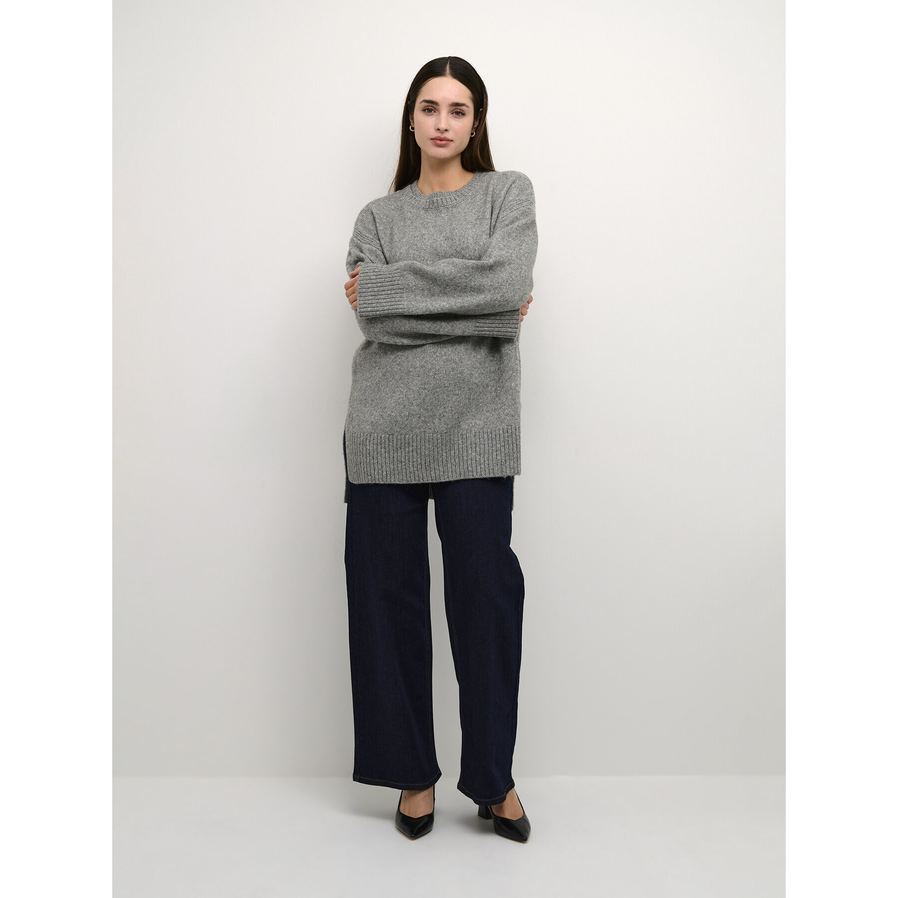 Kaffe Pulover Kaolga 10507816 Gri Oversize - Pled.ro