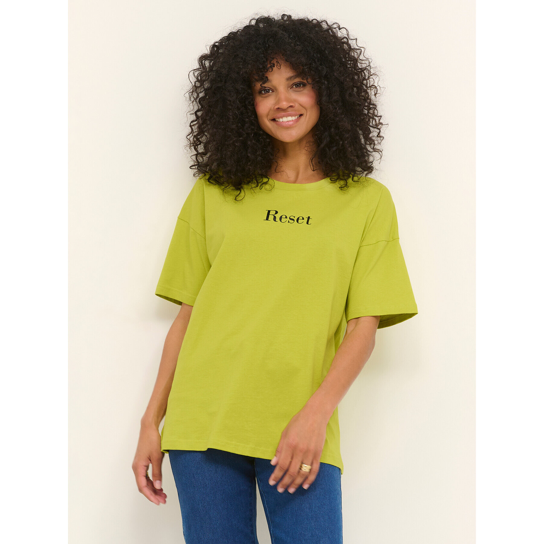 Kaffe Tricou Julia 10507171 Verde Loose Fit - Pled.ro