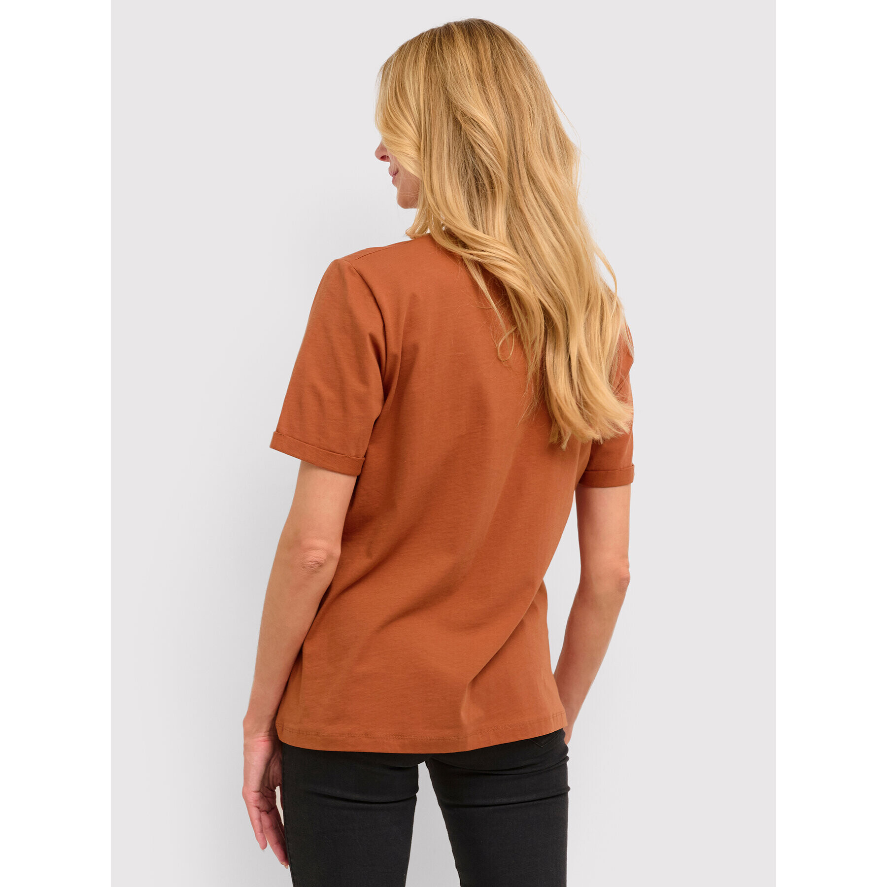 Kaffe Tricou Kajelena 10506645 Portocaliu Regular Fit - Pled.ro