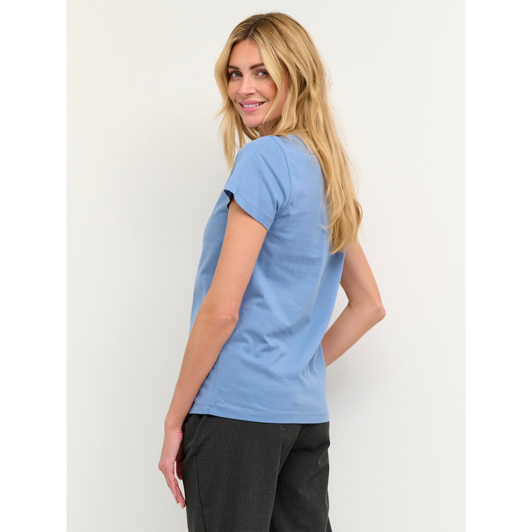 Kaffe Tricou Kamarin 10506137 Albastru Regular Fit - Pled.ro