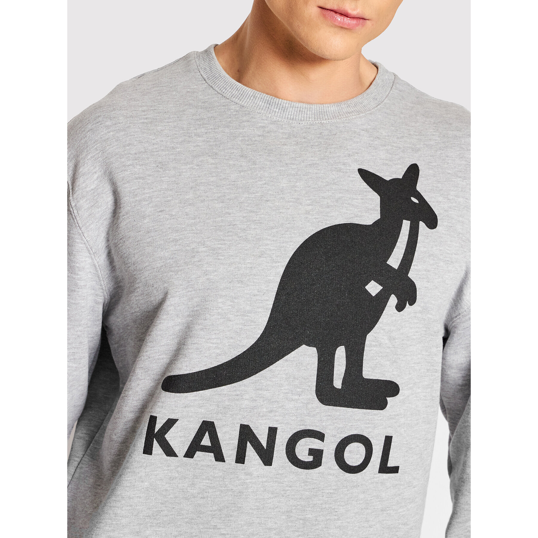 Kangol Bluză Unisex Crew Sweat Essential KLEU003 Gri Regular Fit - Pled.ro