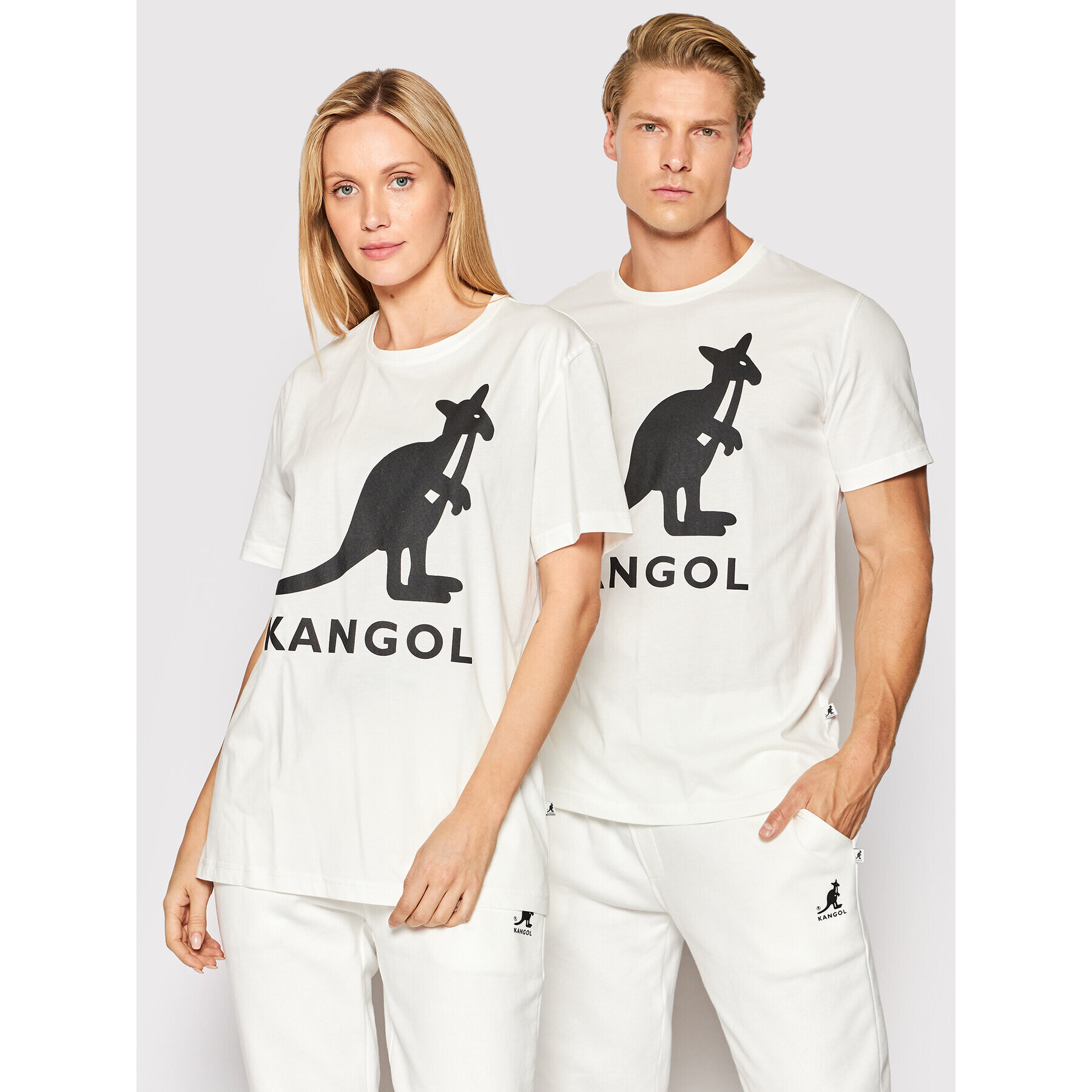 Kangol Tricou Unisex Essential KLEU005 Alb Regular Fit - Pled.ro