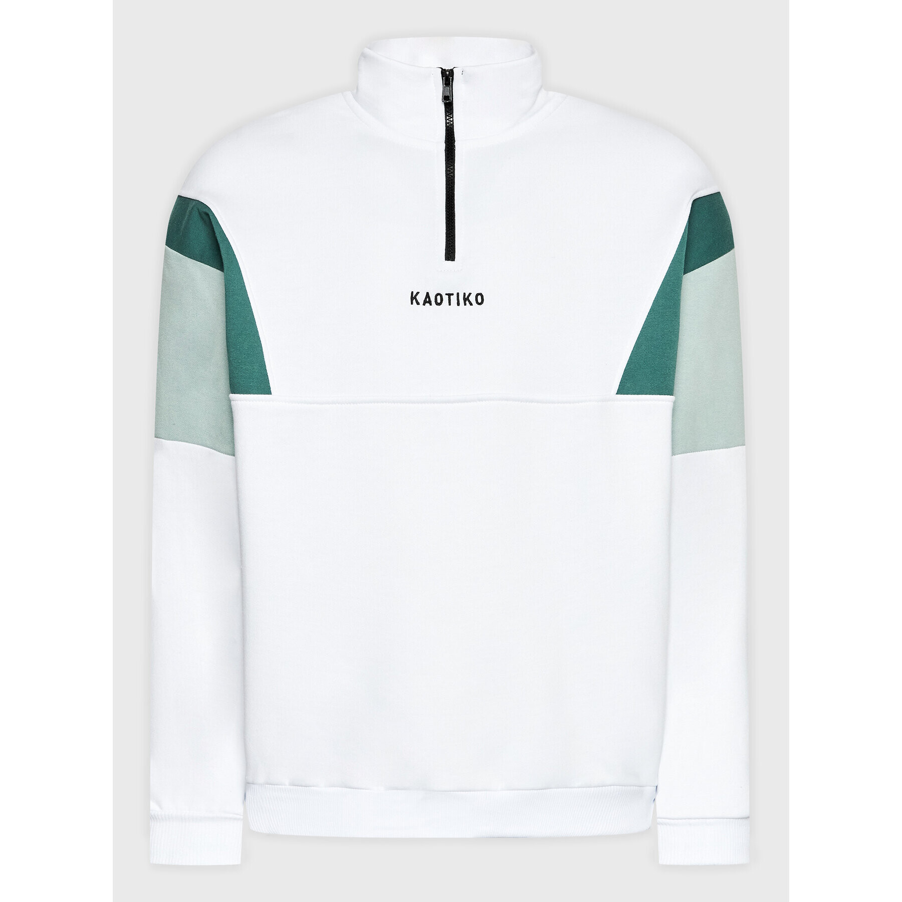 Kaotiko Bluză Crew Arthur AK048-05-G002 Alb Relaxed Fit - Pled.ro