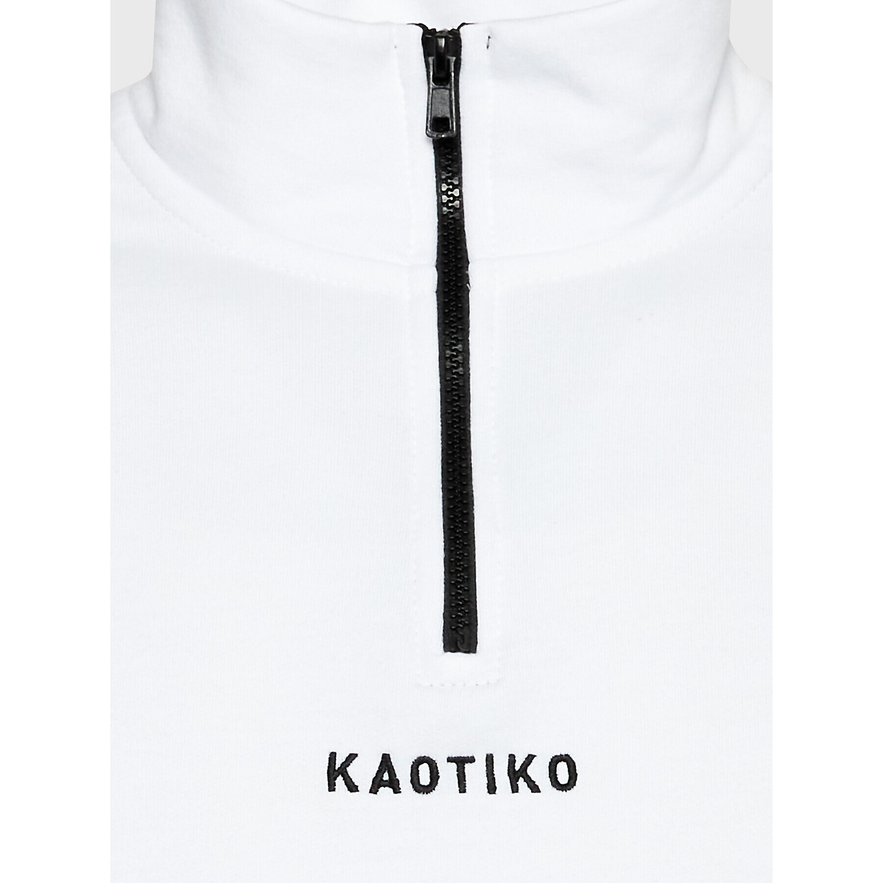 Kaotiko Bluză Crew Arthur AK048-05-G002 Alb Relaxed Fit - Pled.ro