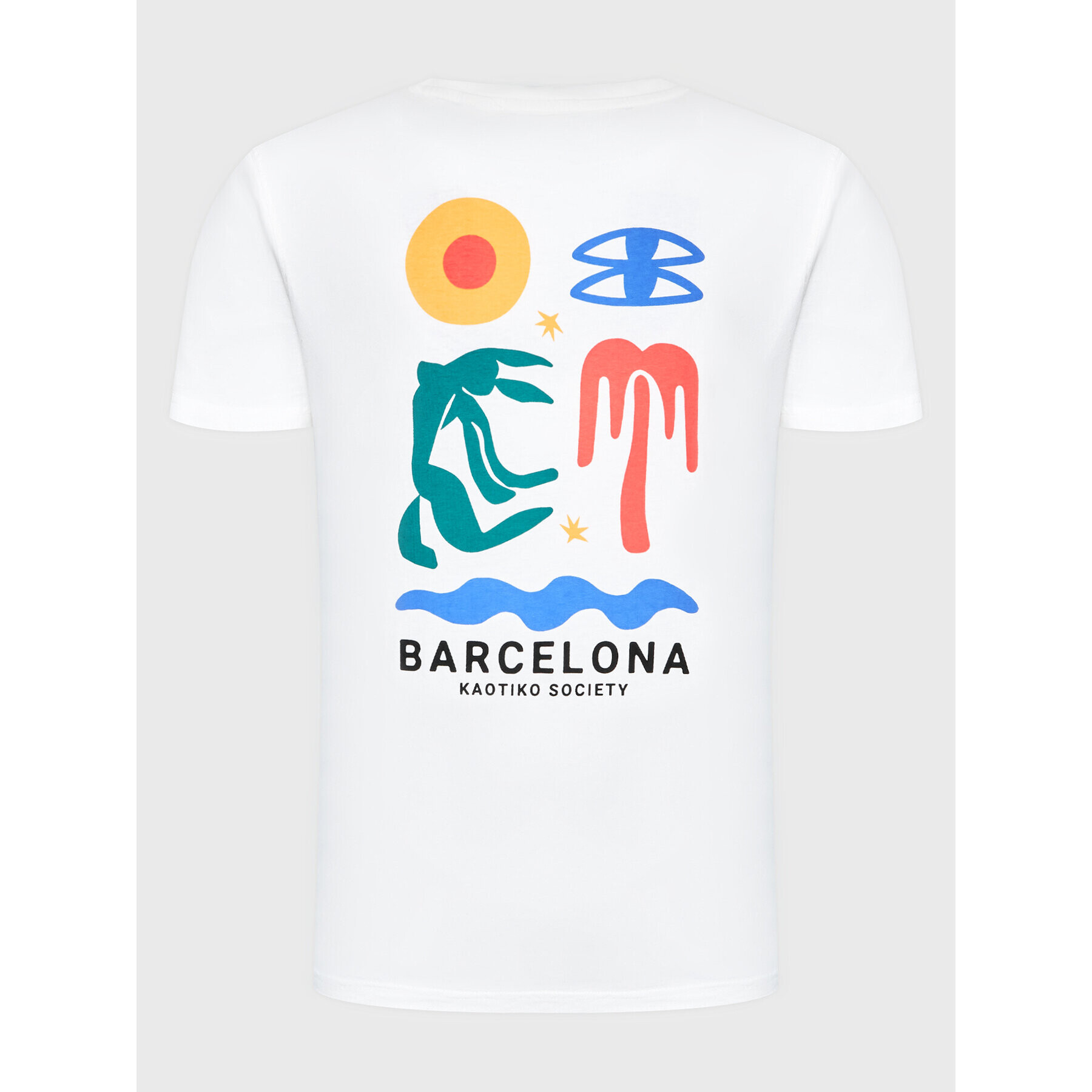 Kaotiko Tricou Barcelona AL028-01-G002 Alb Regular Fit - Pled.ro