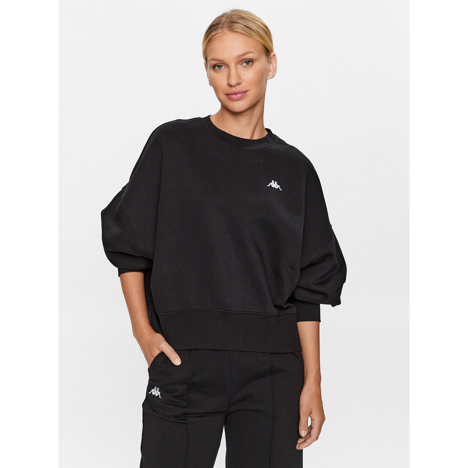 Kappa Bluză 313022 Negru Loose Fit - Pled.ro