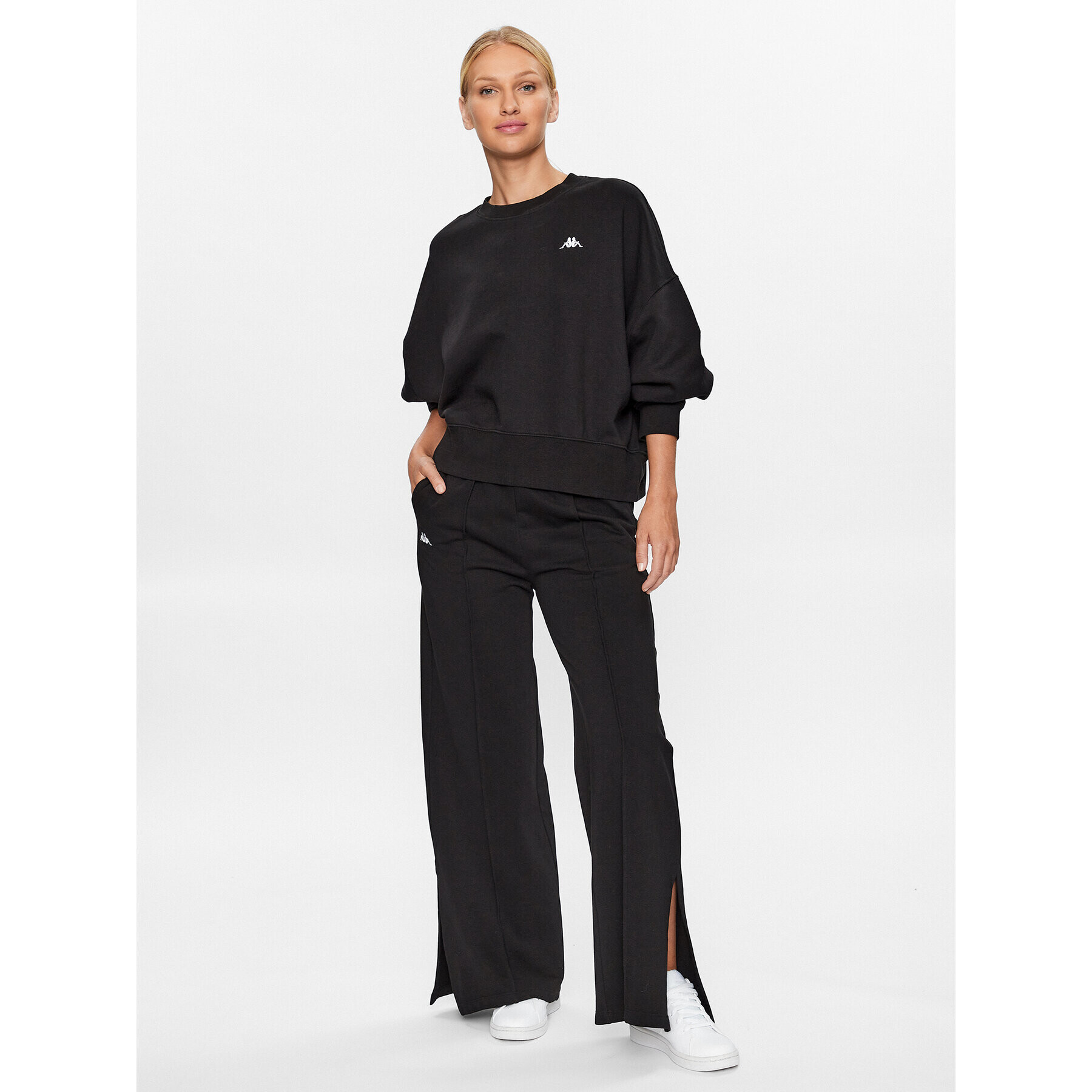 Kappa Bluză 313022 Negru Loose Fit - Pled.ro