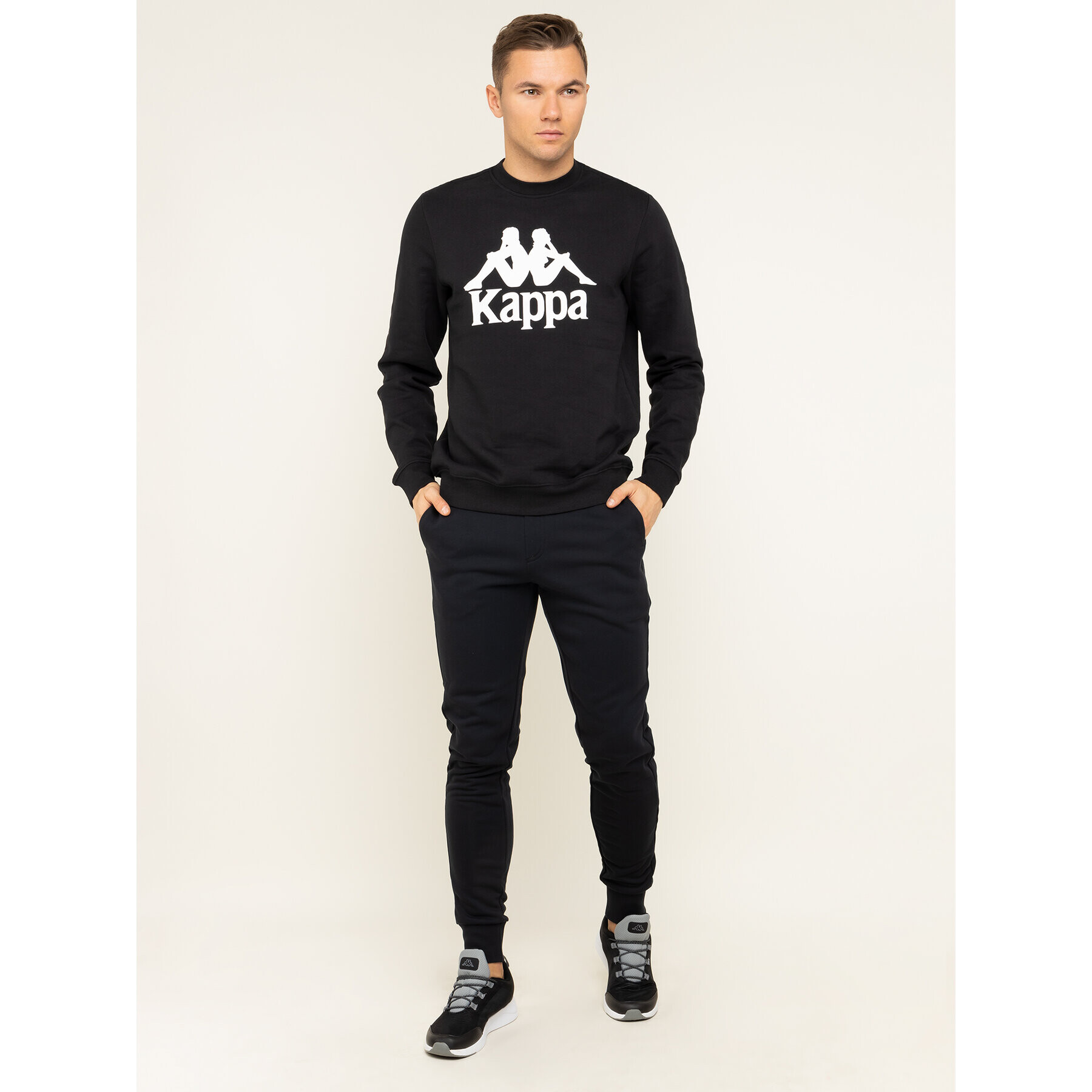 Kappa Bluză 703797 Negru Regular Fit - Pled.ro