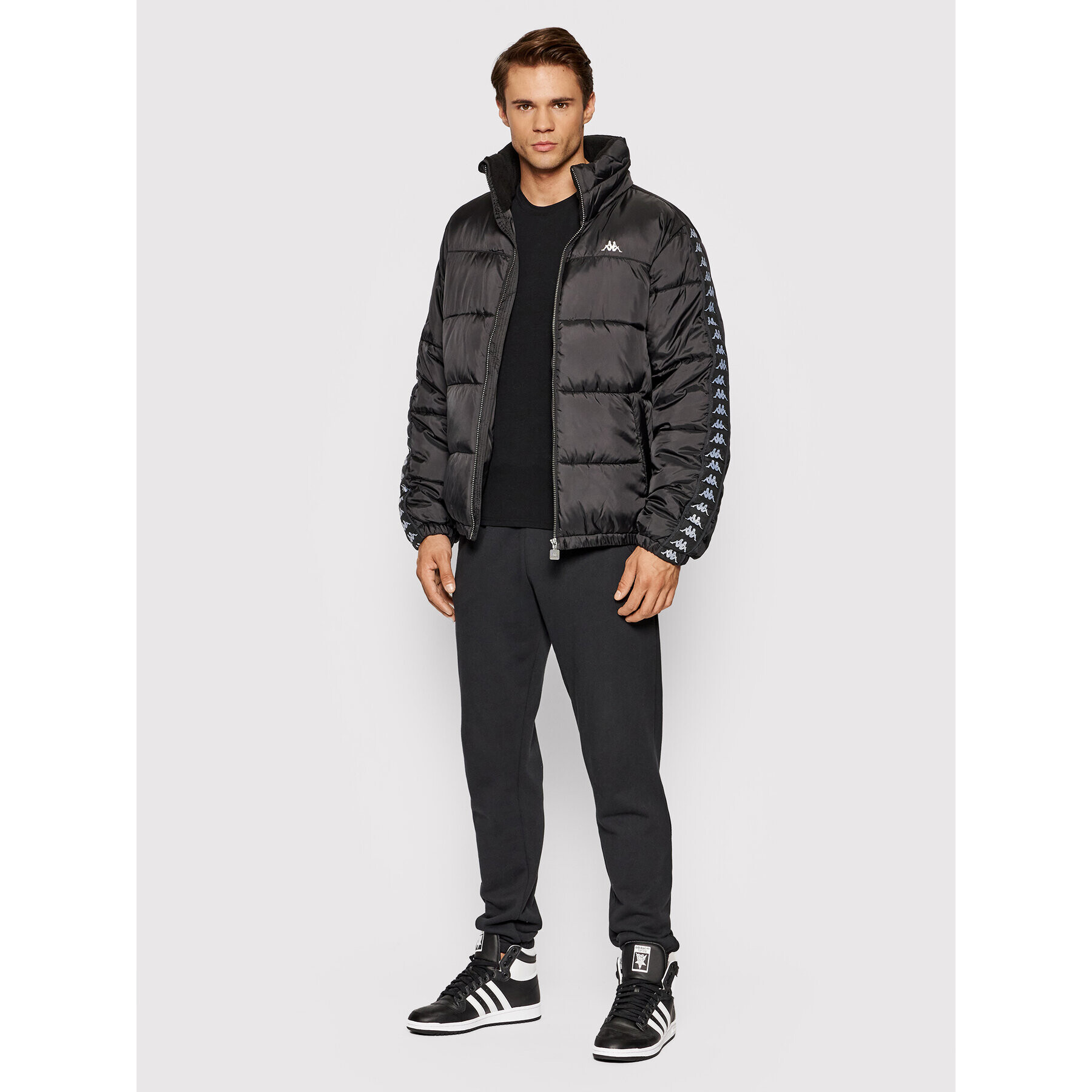 Kappa Geacă din puf 310017 Negru Regular Fit - Pled.ro