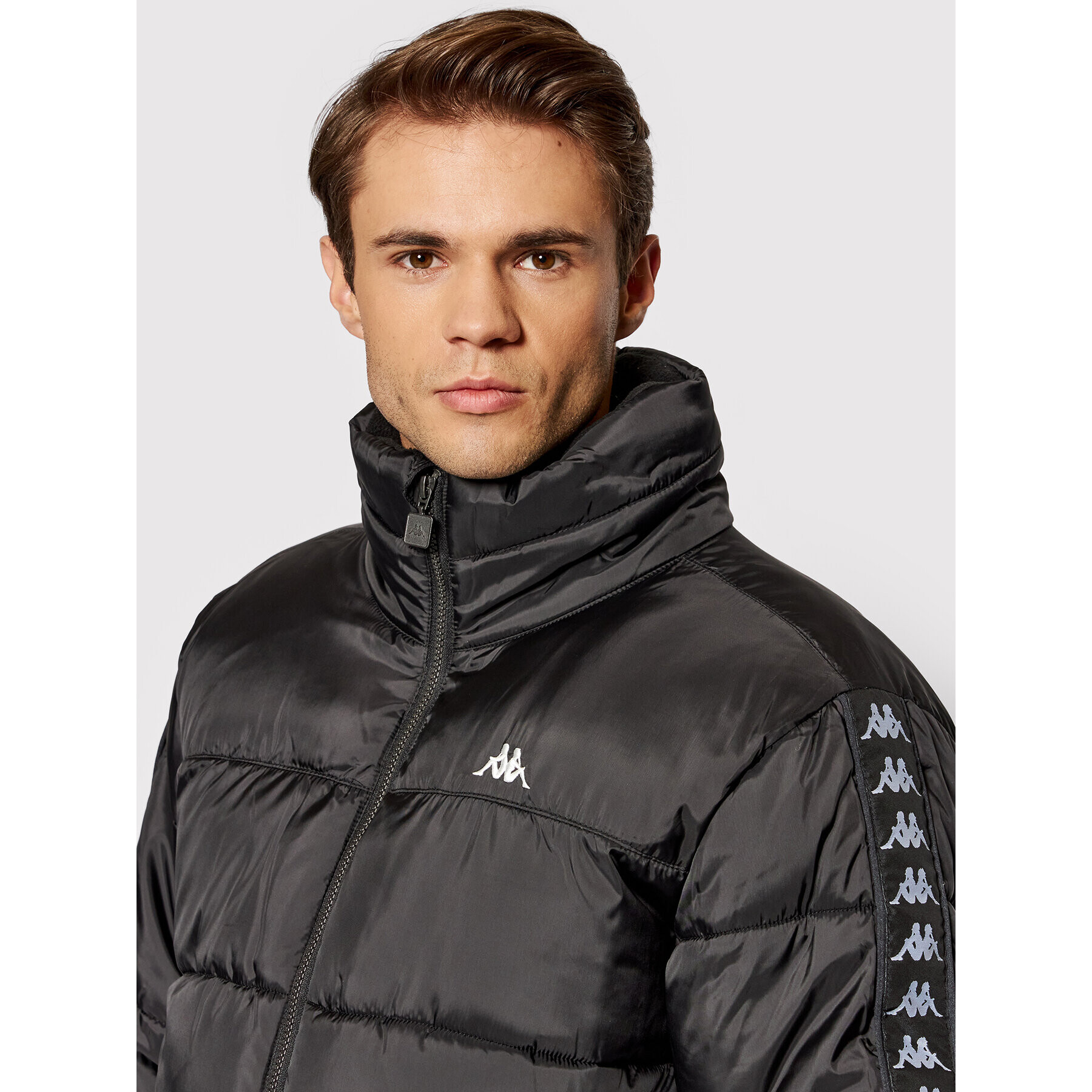 Kappa Geacă din puf 310017 Negru Regular Fit - Pled.ro