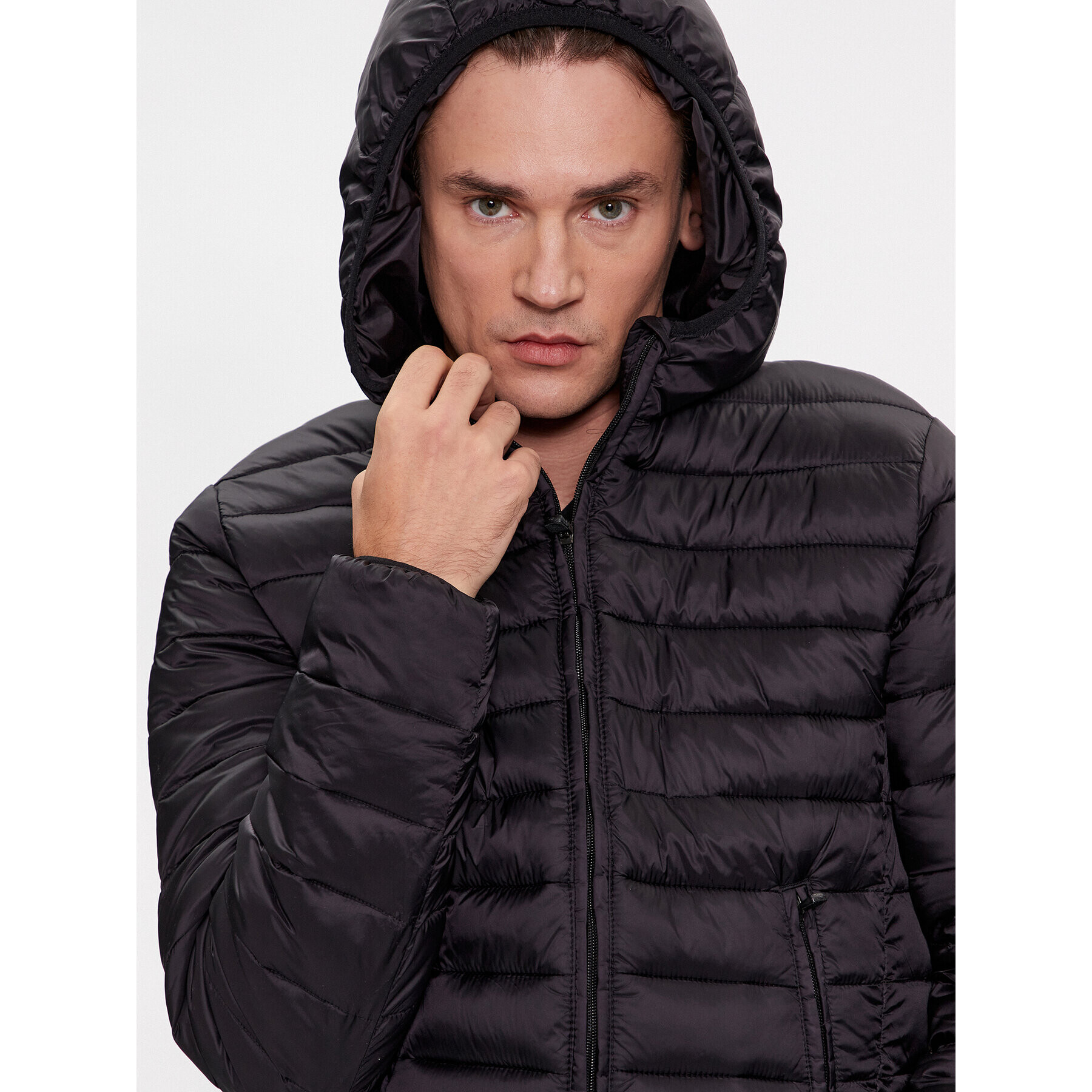 Kappa Geacă din puf Astro 303ZLN0 Negru Regular Fit - Pled.ro