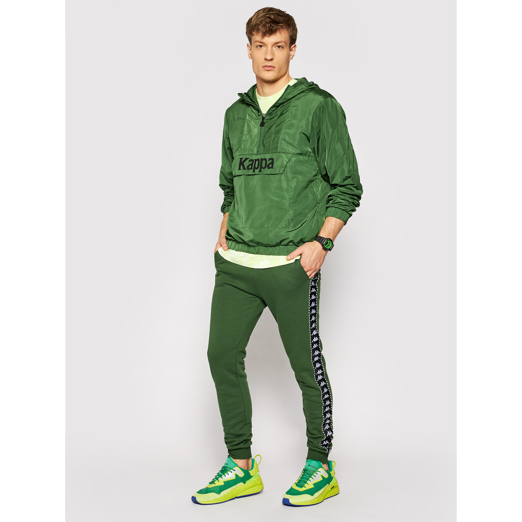 Kappa Geacă fără fermoar 309041 Verde Regular Fit - Pled.ro