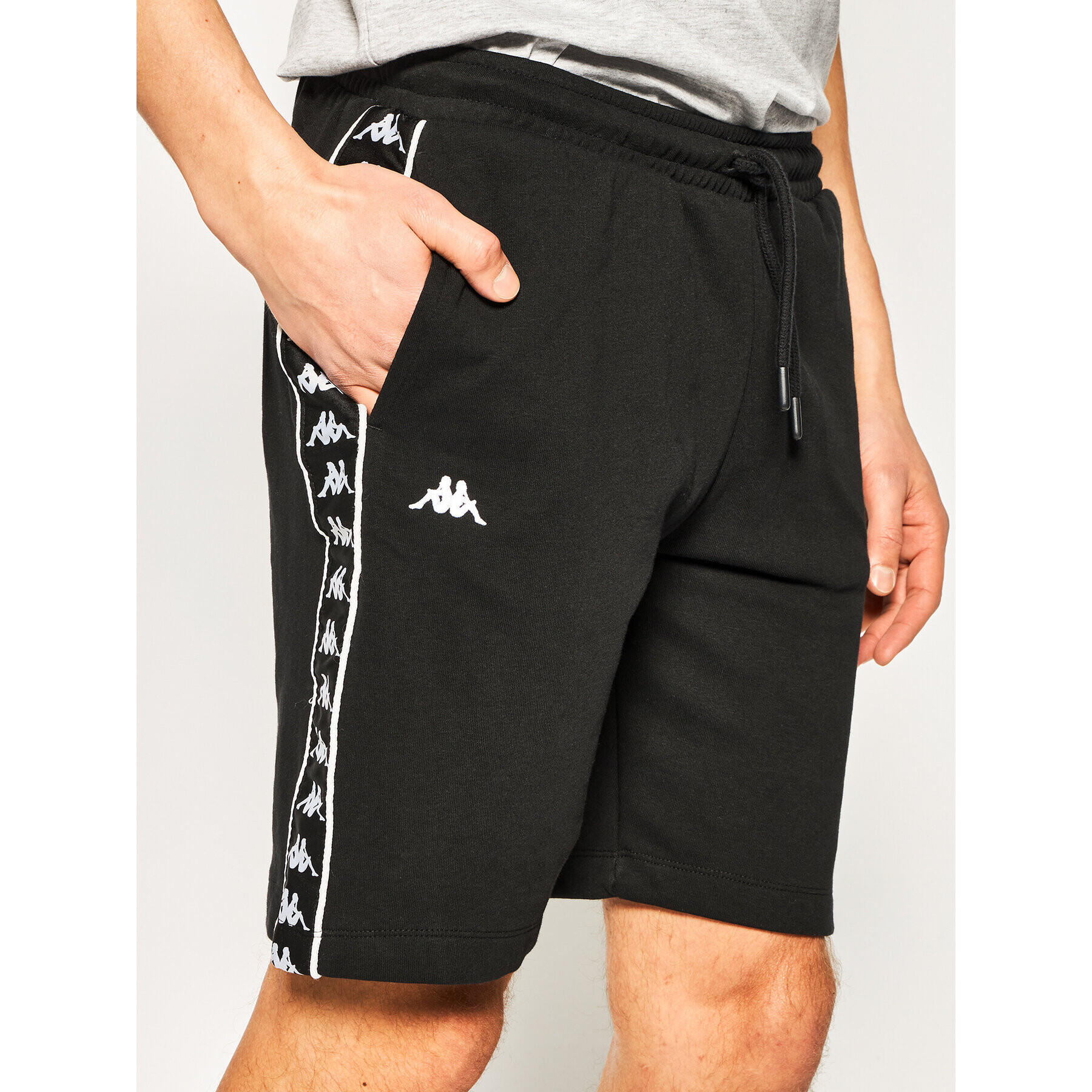 Kappa Pantaloni scurți sport 307043 Negru Regular Fit - Pled.ro