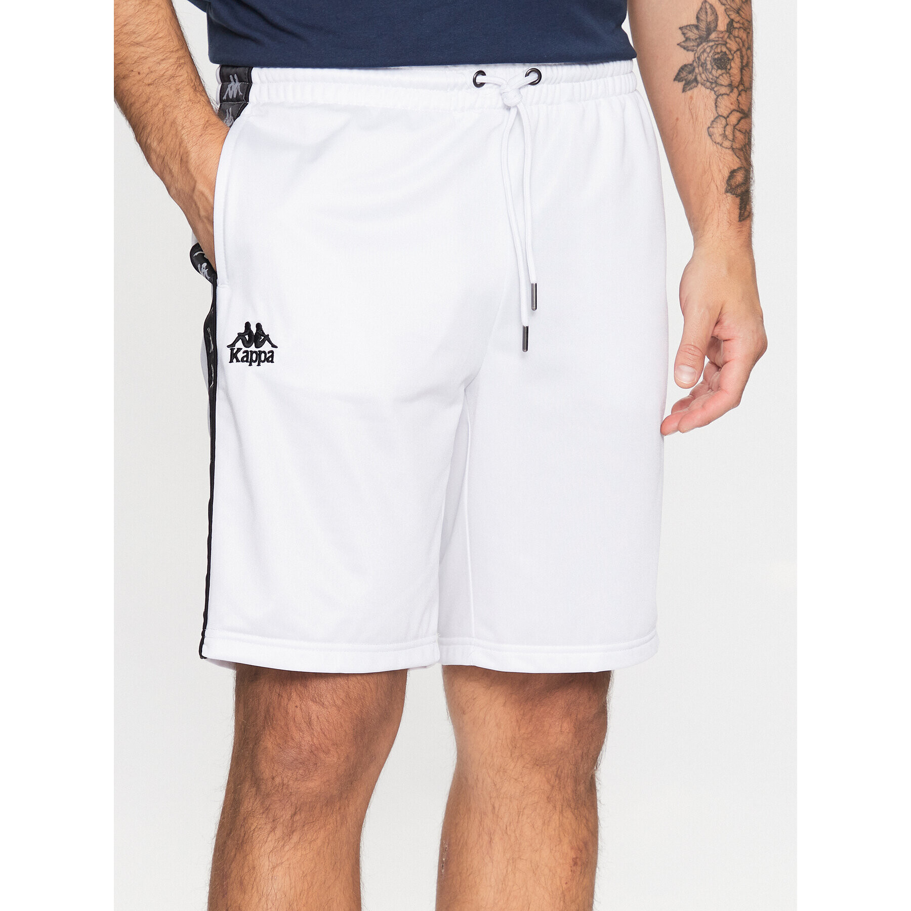 Kappa Pantaloni scurți sport 313019 Alb Regular Fit - Pled.ro