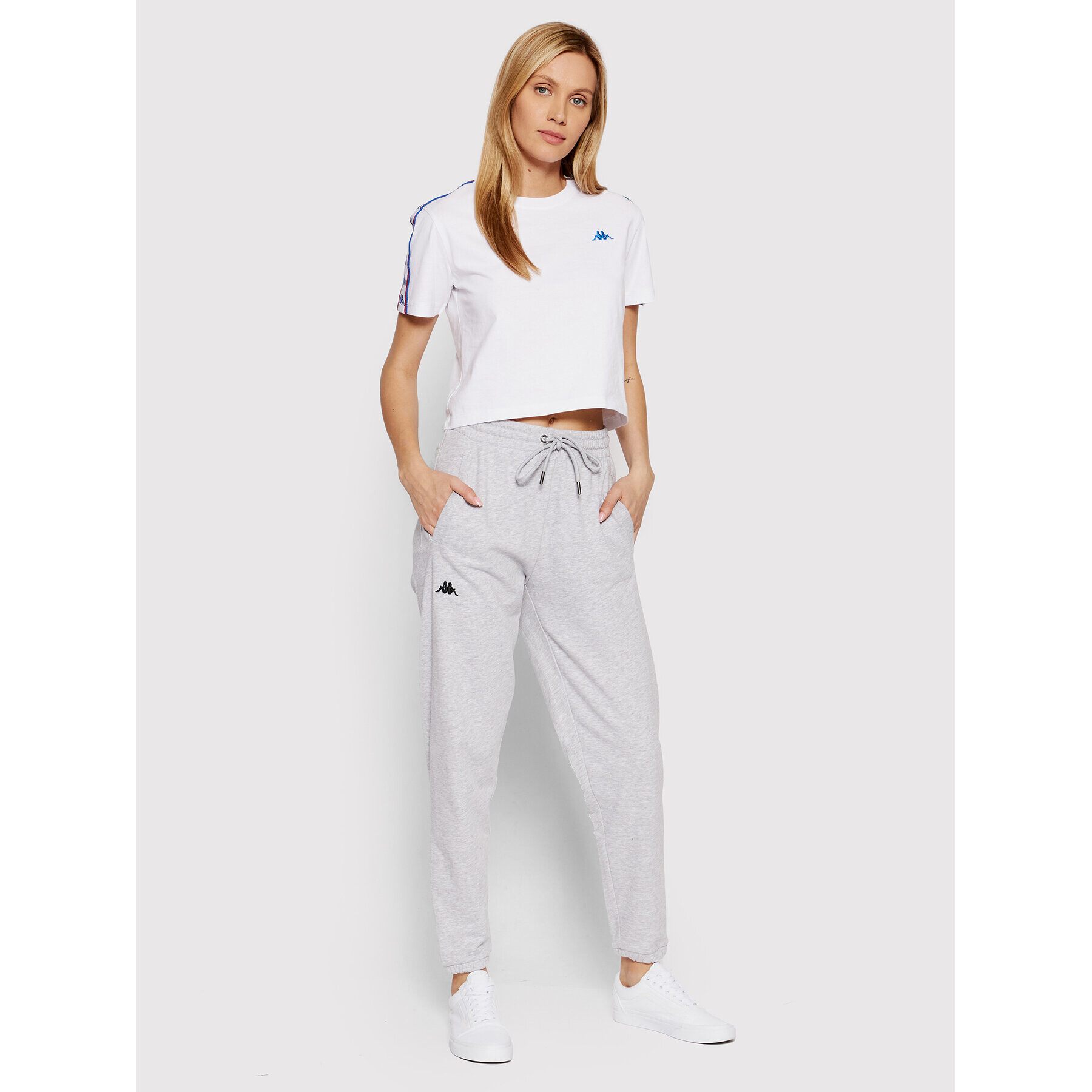 Kappa Pantaloni trening 311016 Gri Regular Fit - Pled.ro