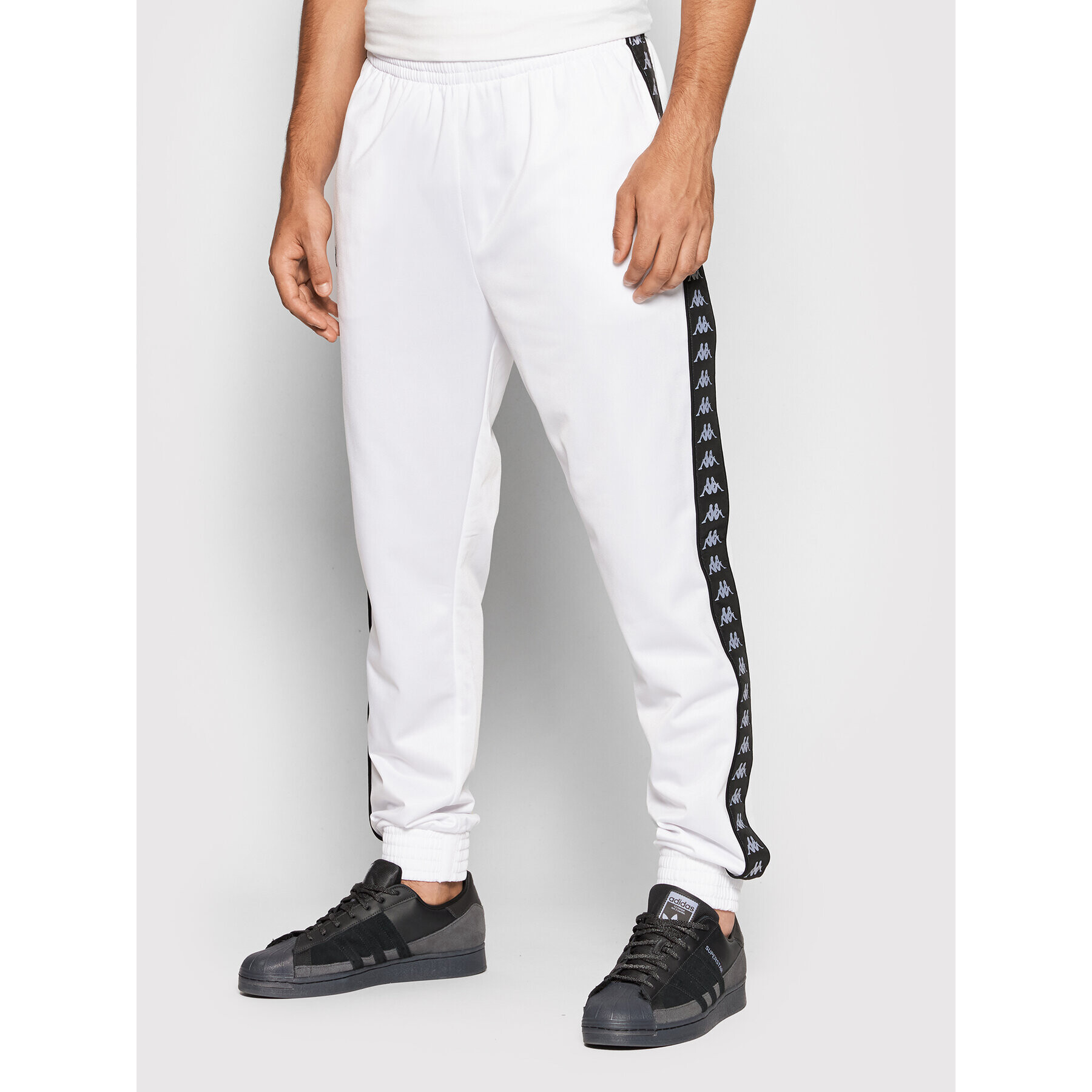 Kappa Pantaloni trening 310013 Alb Regular Fit - Pled.ro