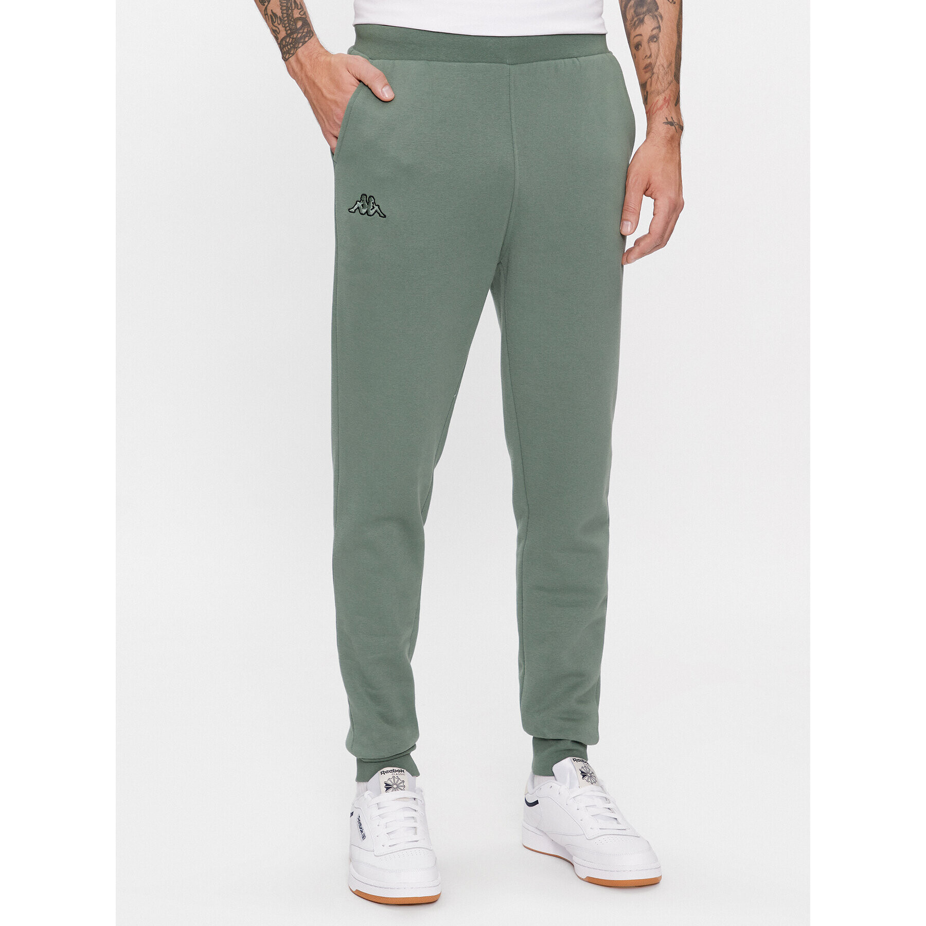 Kappa Pantaloni trening Zant 303MJC0 Verde Regular Fit - Pled.ro