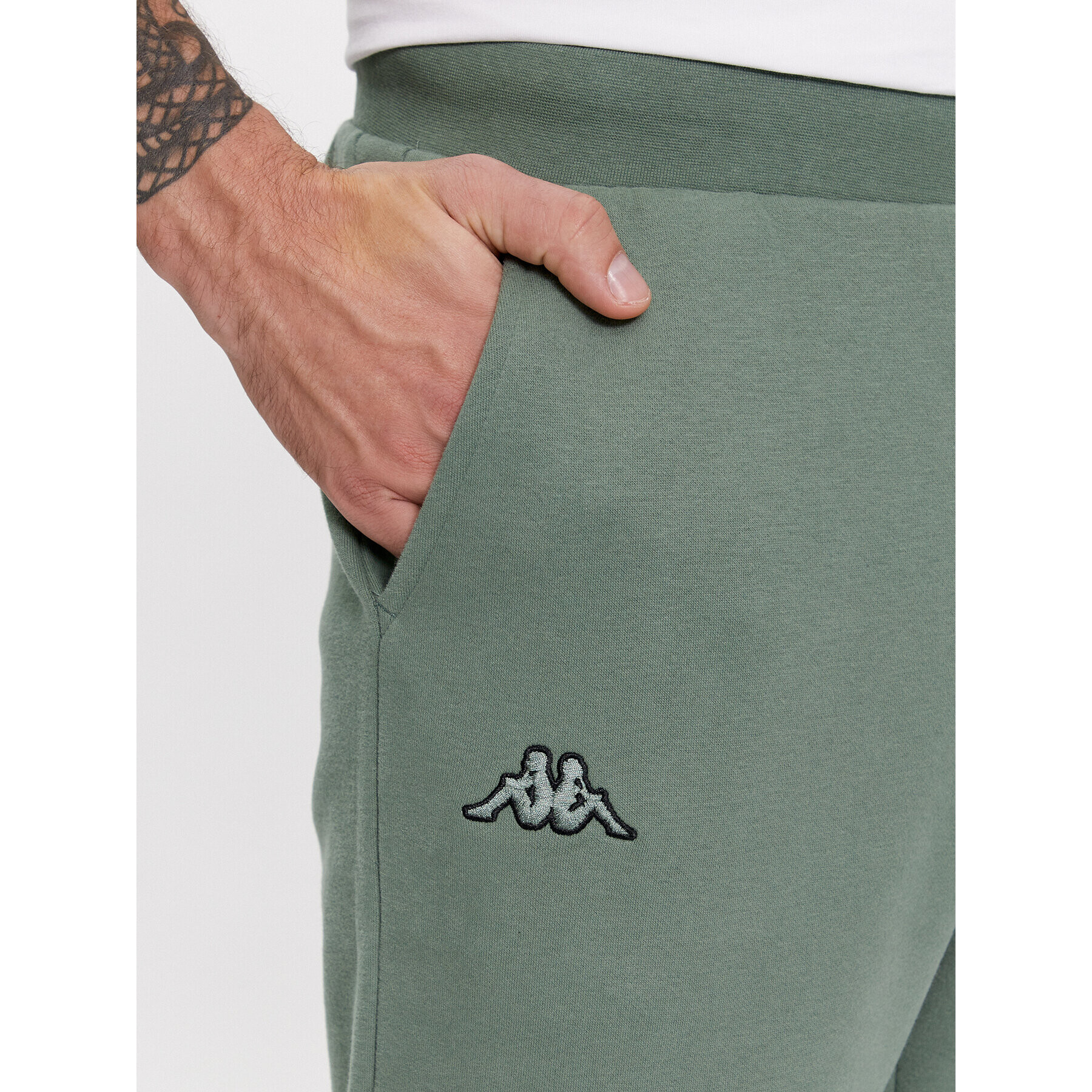 Kappa Pantaloni trening Zant 303MJC0 Verde Regular Fit - Pled.ro