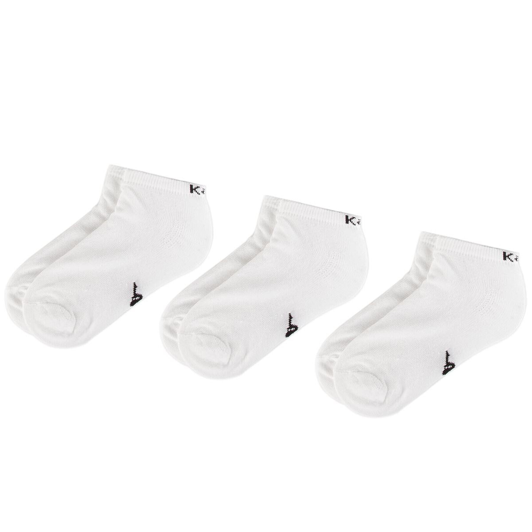 Kappa Set de 3 perechi de șosete joase unisex 704275 Alb - Pled.ro