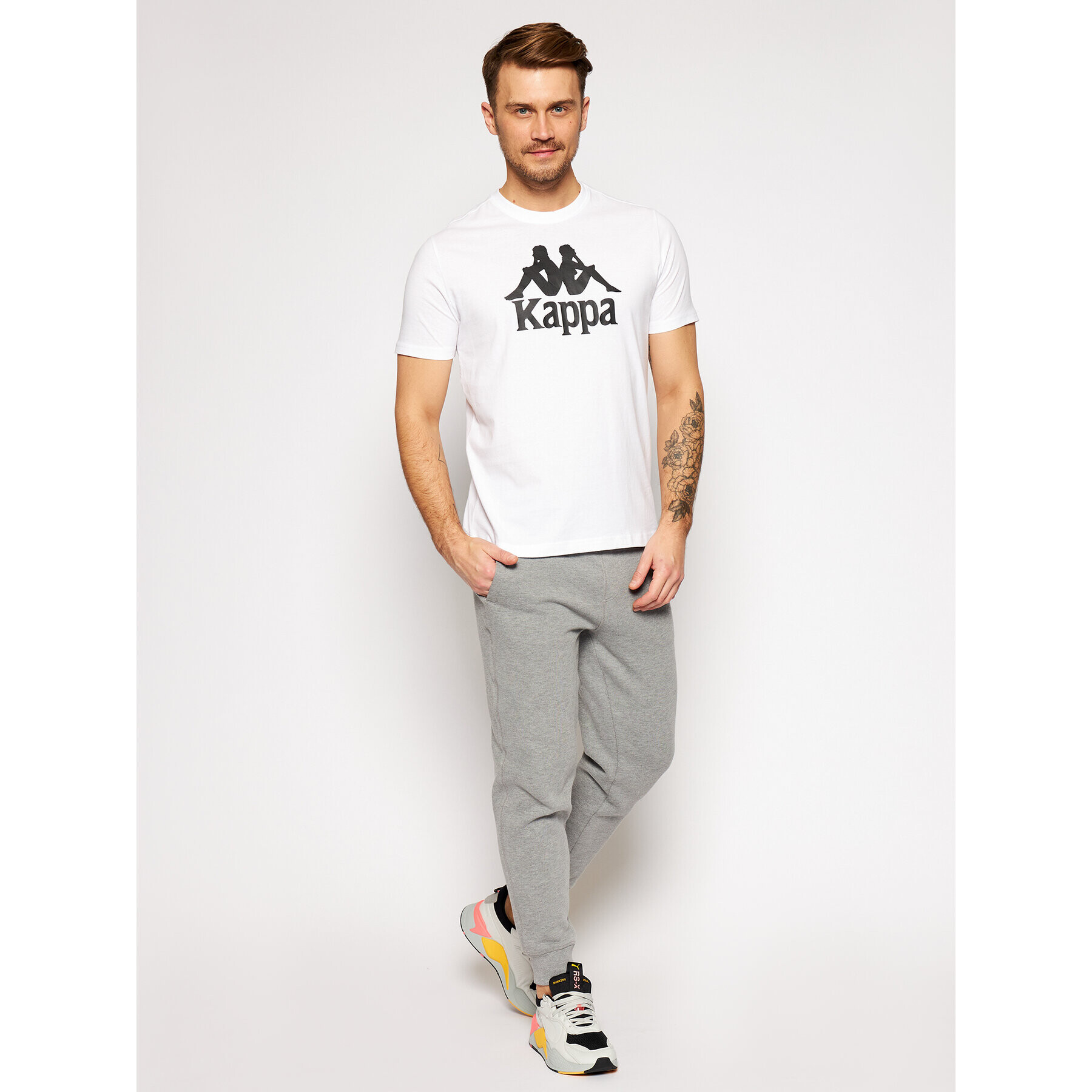 Kappa Tricou 303910 Alb Regular Fit - Pled.ro