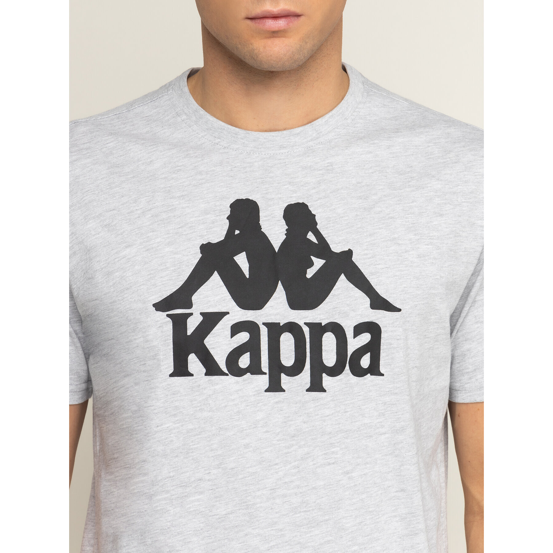 Kappa Tricou 303910 Gri Regular Fit - Pled.ro