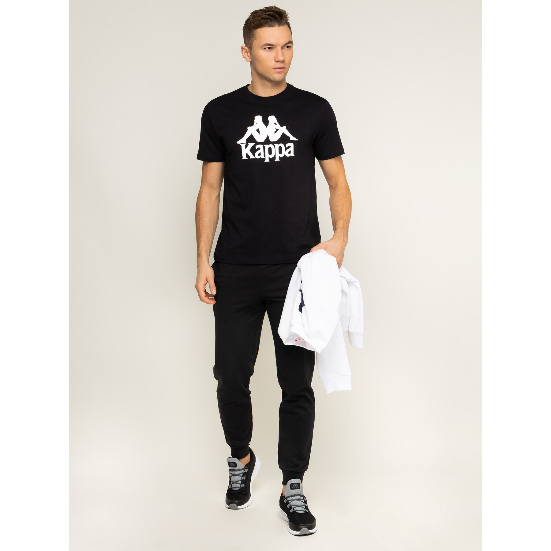 Kappa Tricou 303910 Negru Regular Fit - Pled.ro