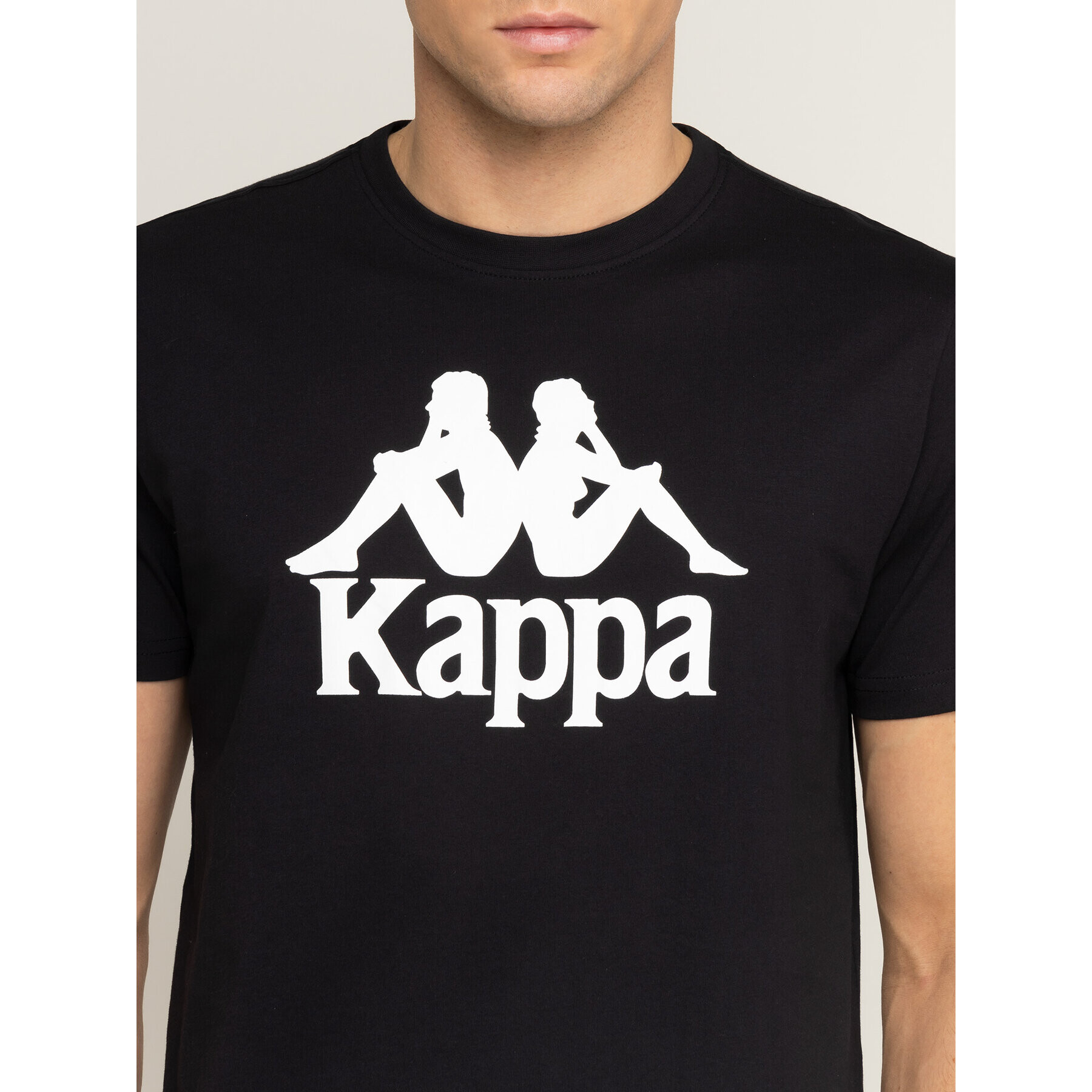 Kappa Tricou 303910 Negru Regular Fit - Pled.ro