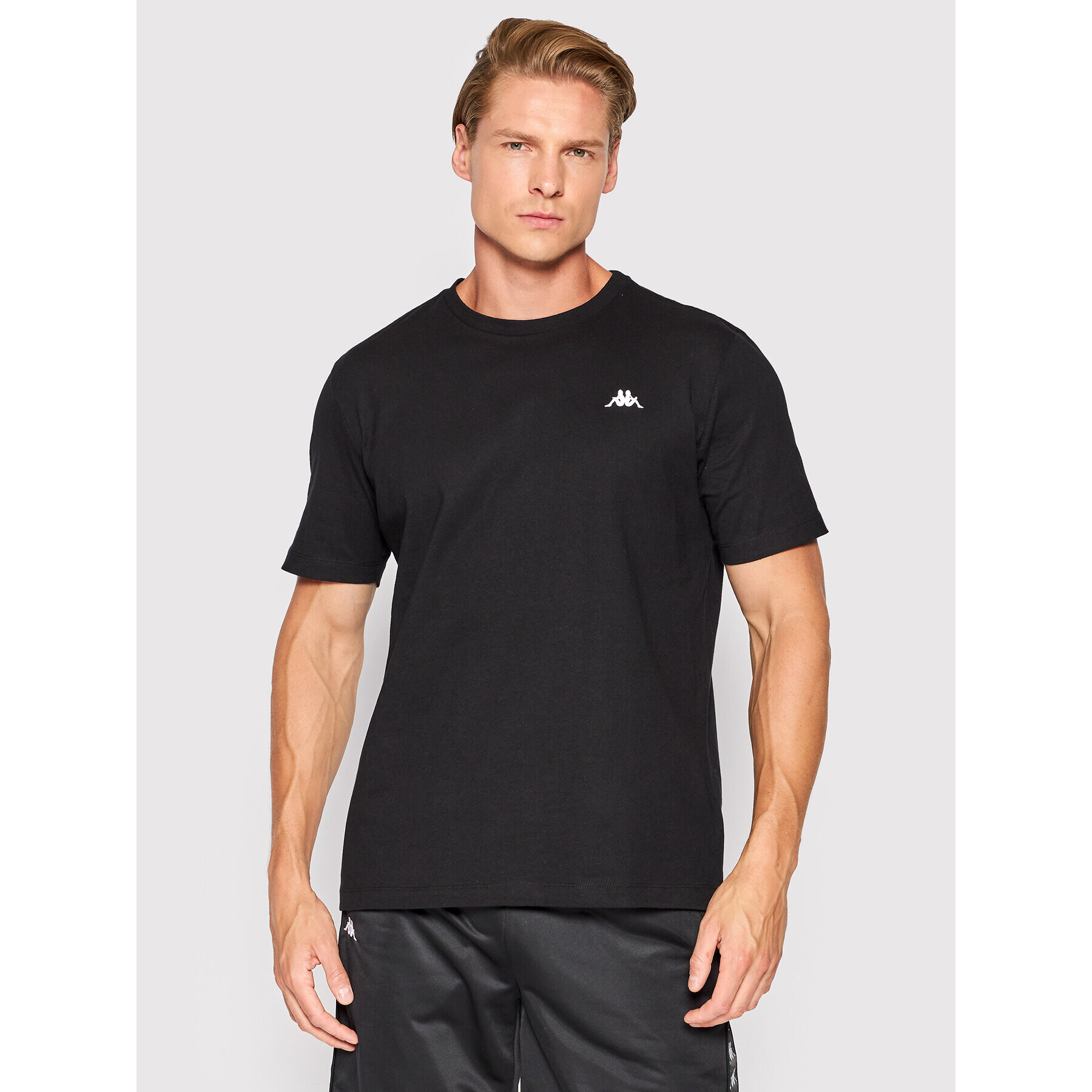 Kappa Tricou 311021 Negru Regular Fit - Pled.ro