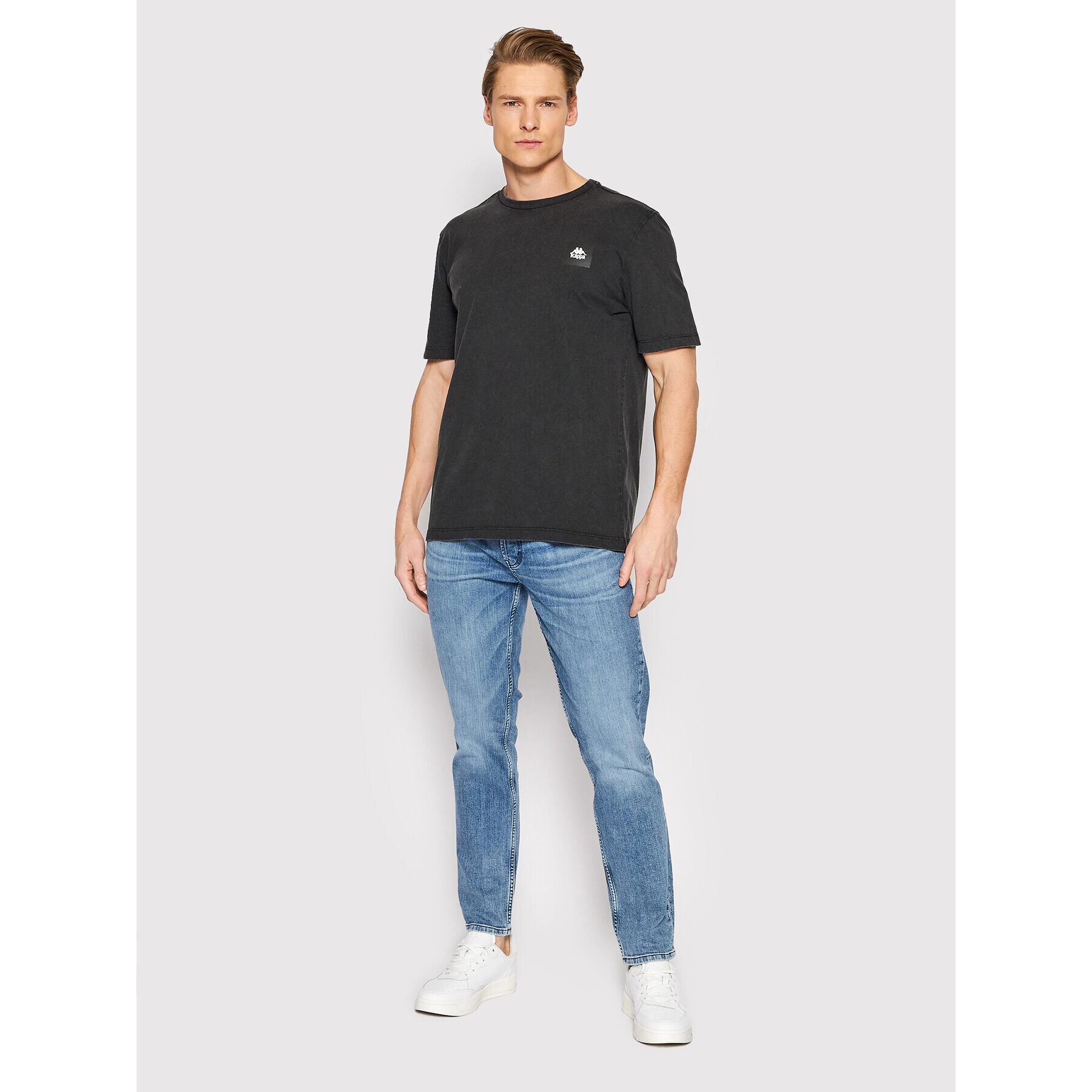 Kappa Tricou 311033 Negru Regular Fit - Pled.ro