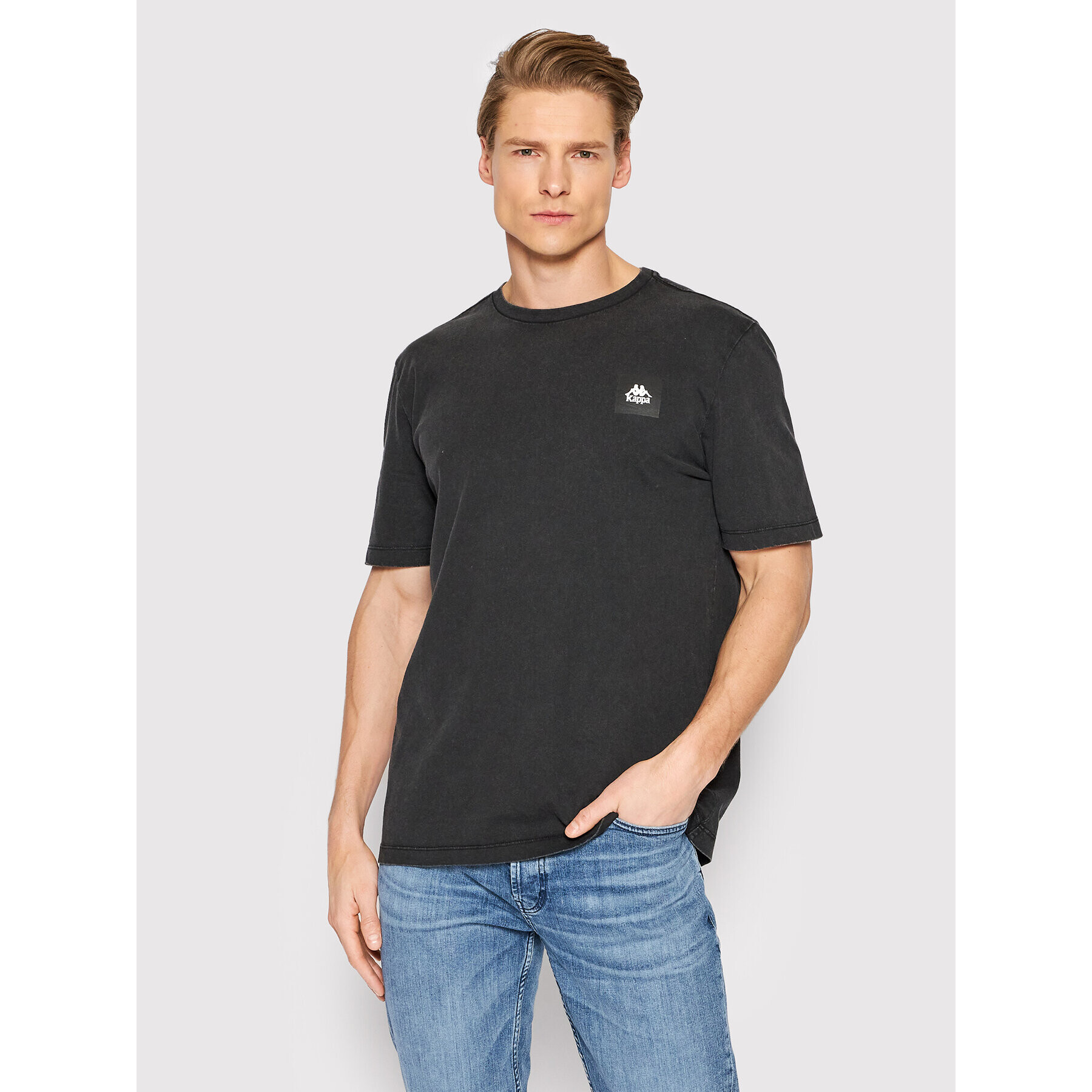 Kappa Tricou 311033 Negru Regular Fit - Pled.ro