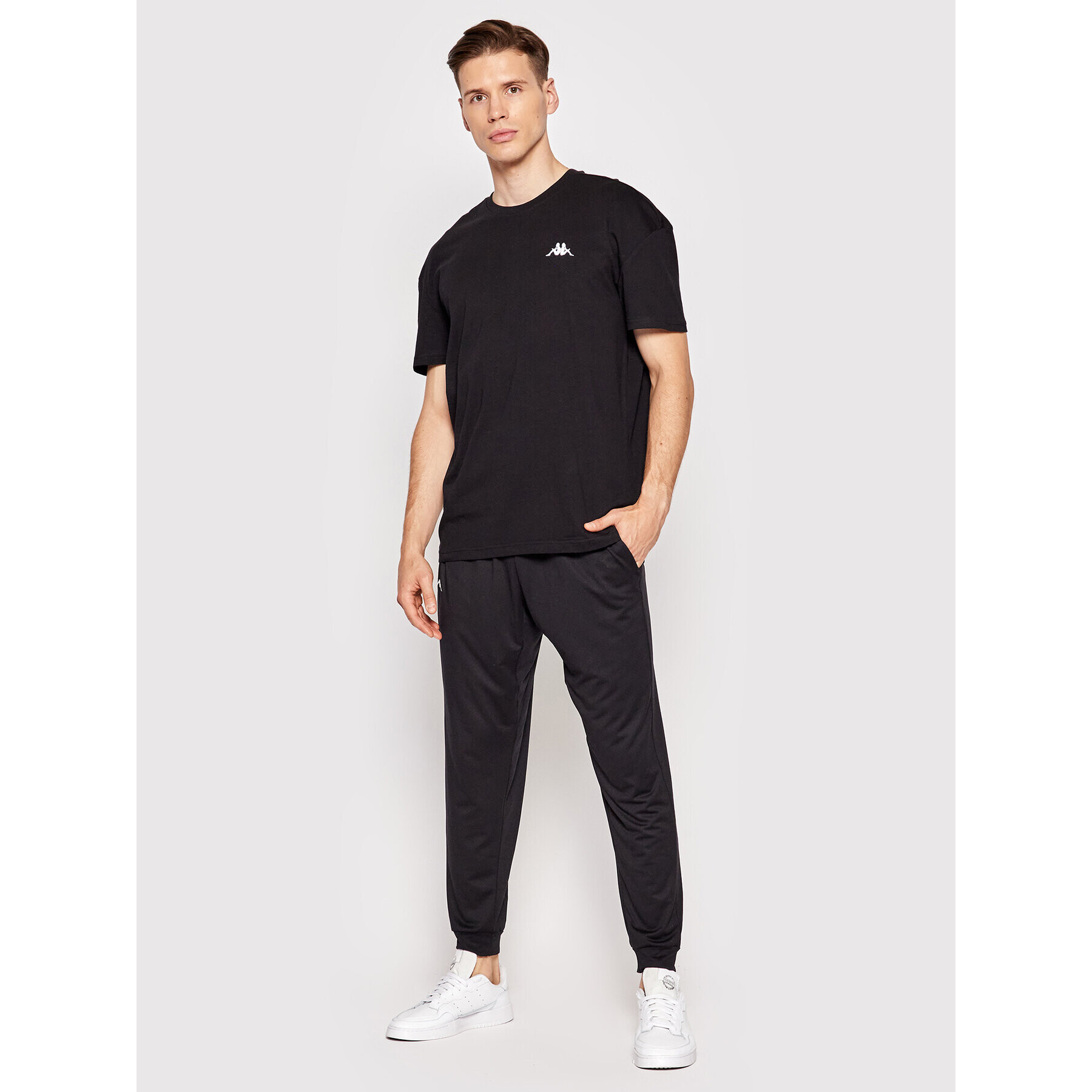 Kappa Tricou 707389 Negru Regular Fit - Pled.ro